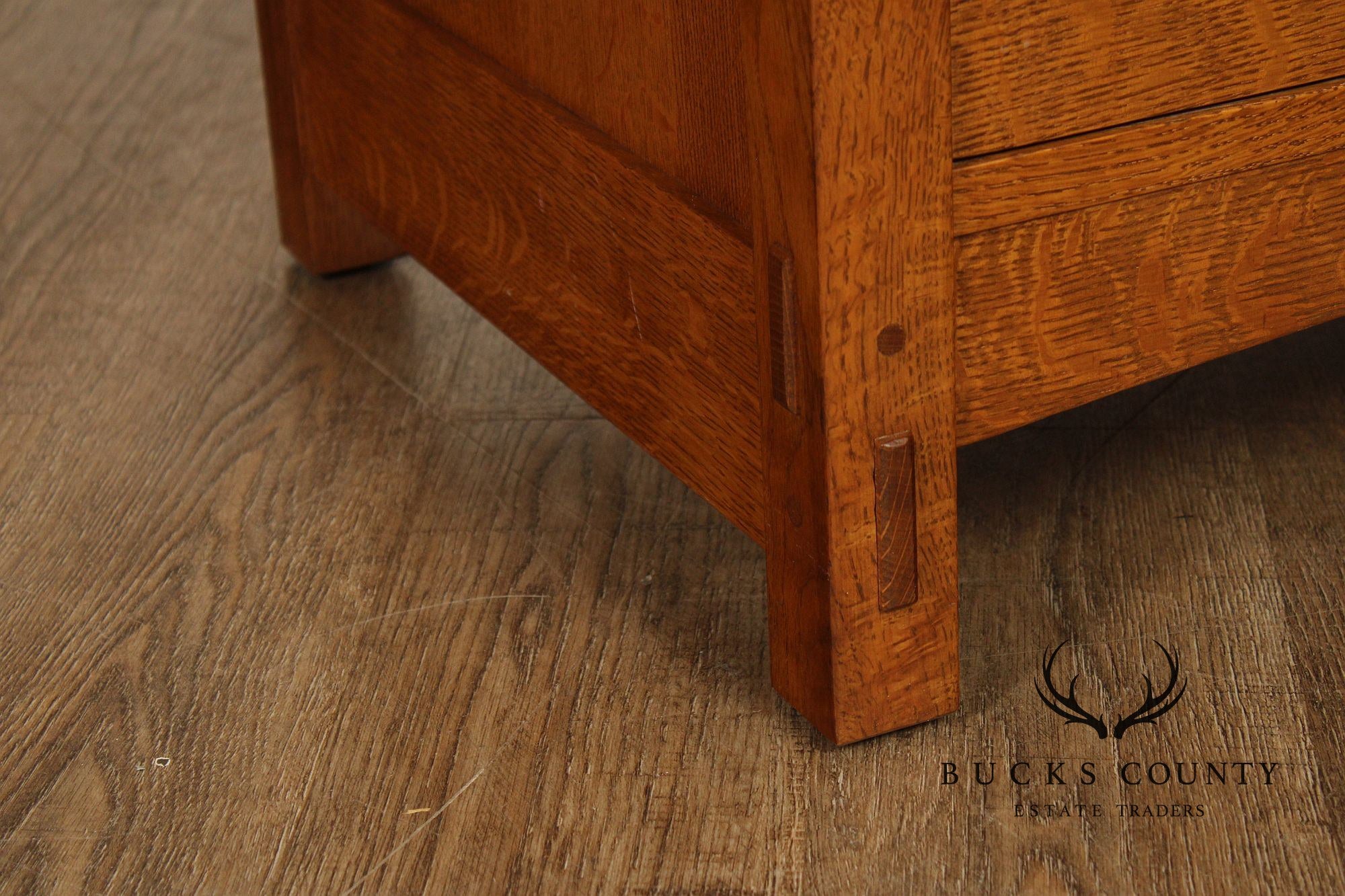 Stickley Mission Collection Oak Tall Chest Of Drawers