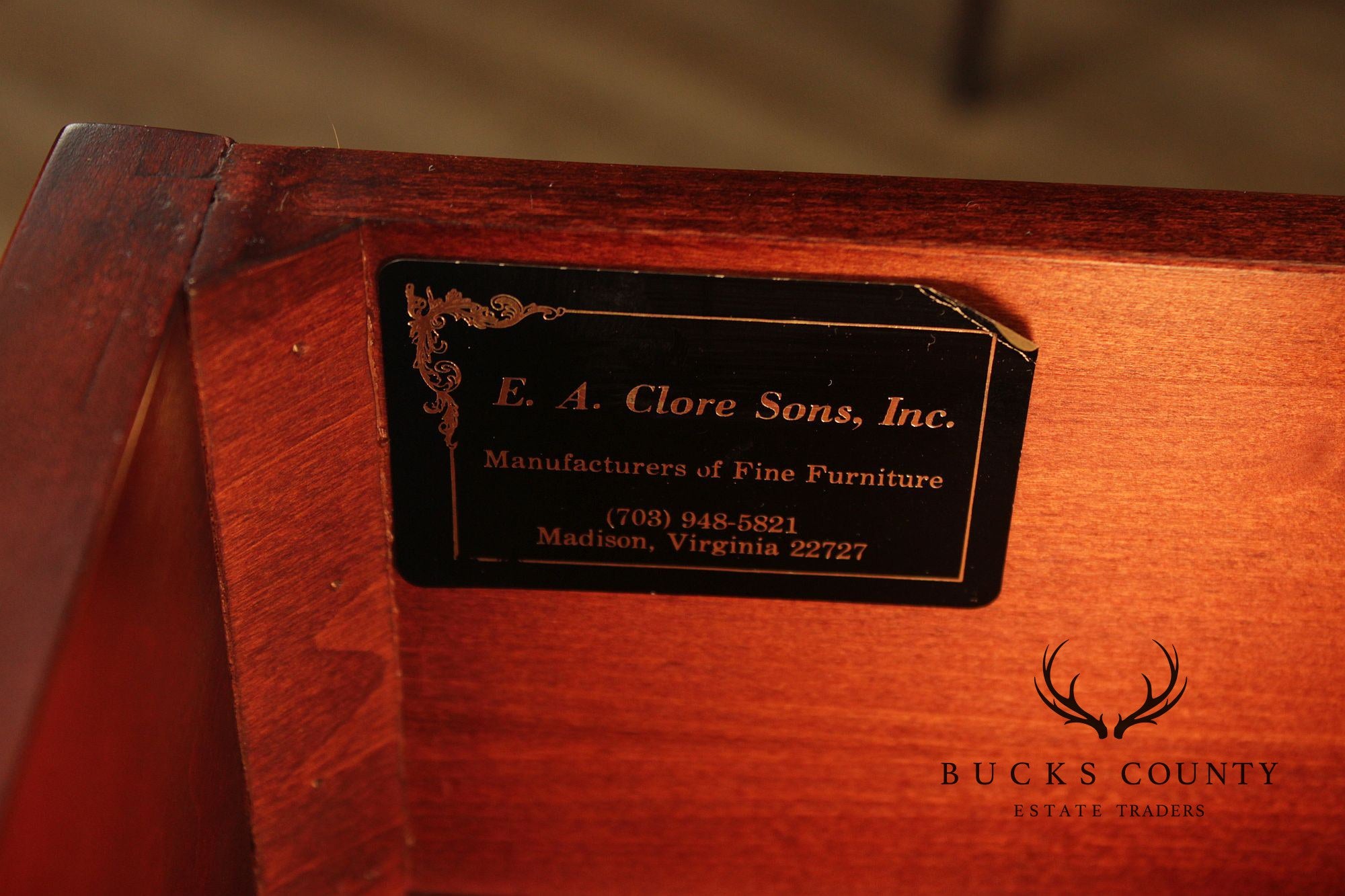 E.A. Clore Sons Cherry Colonial Style Sideboard Buffet