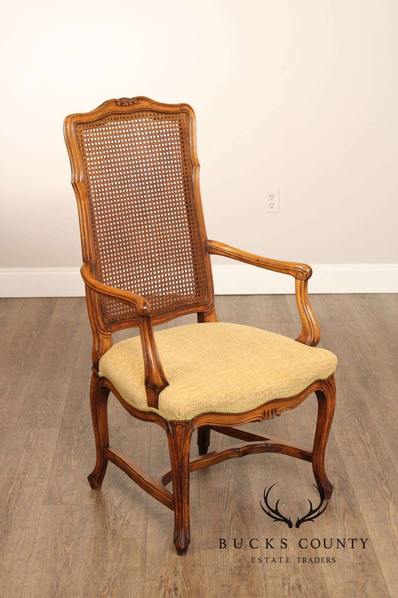 French Provincial Style Set of Six Tall-Back Dining Chairs