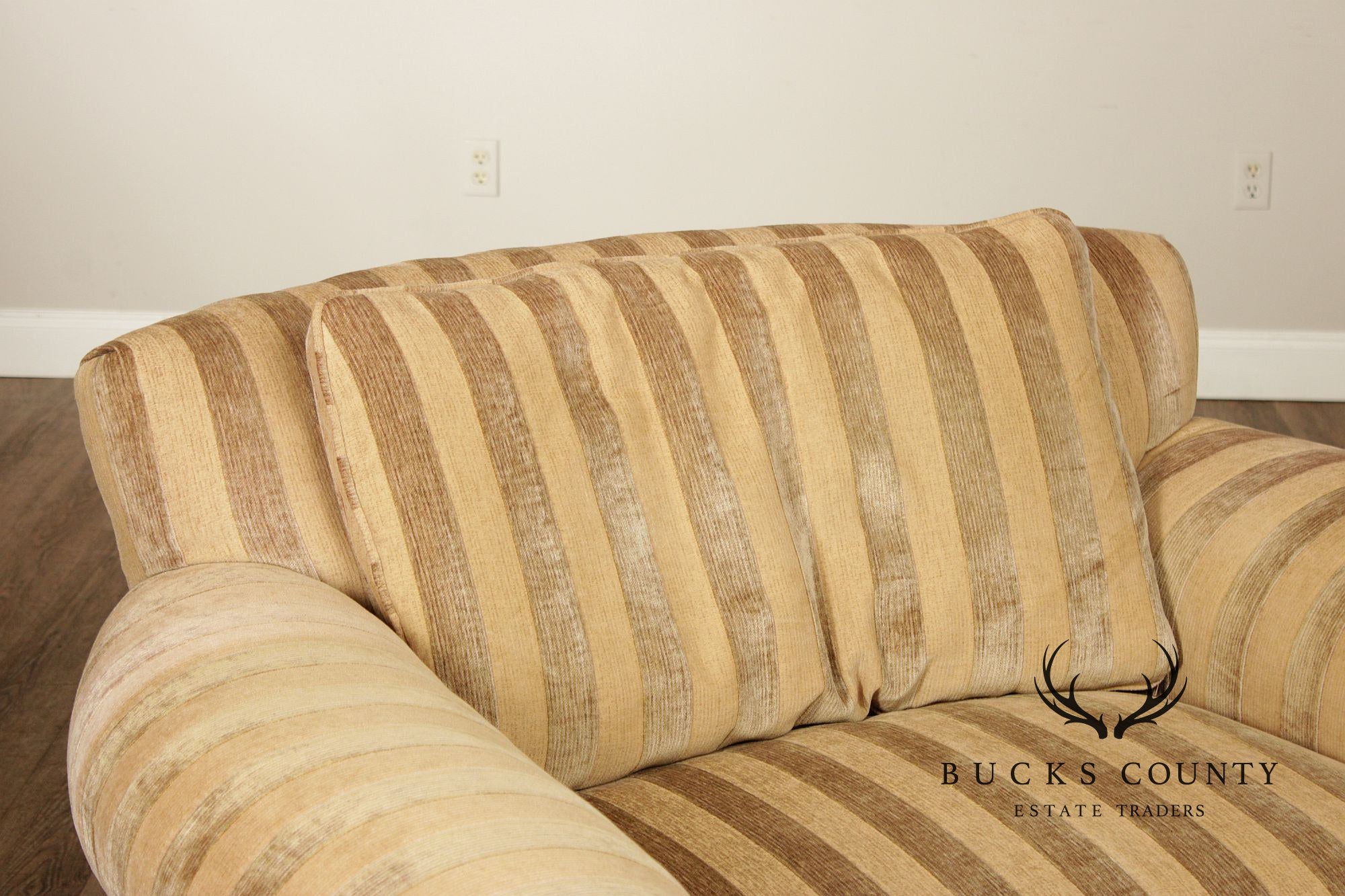 Lee Industries Custom Upholstered Large Striped Armchair