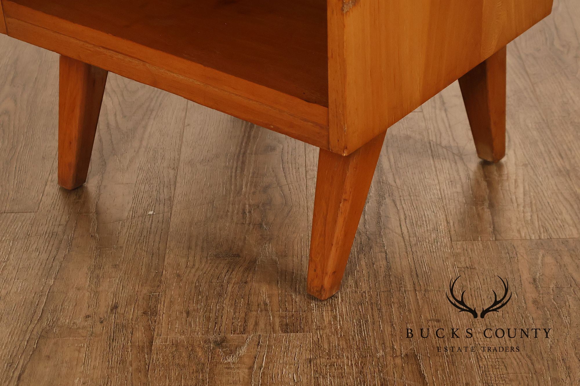 Mid Century Modern Pine Nightstand