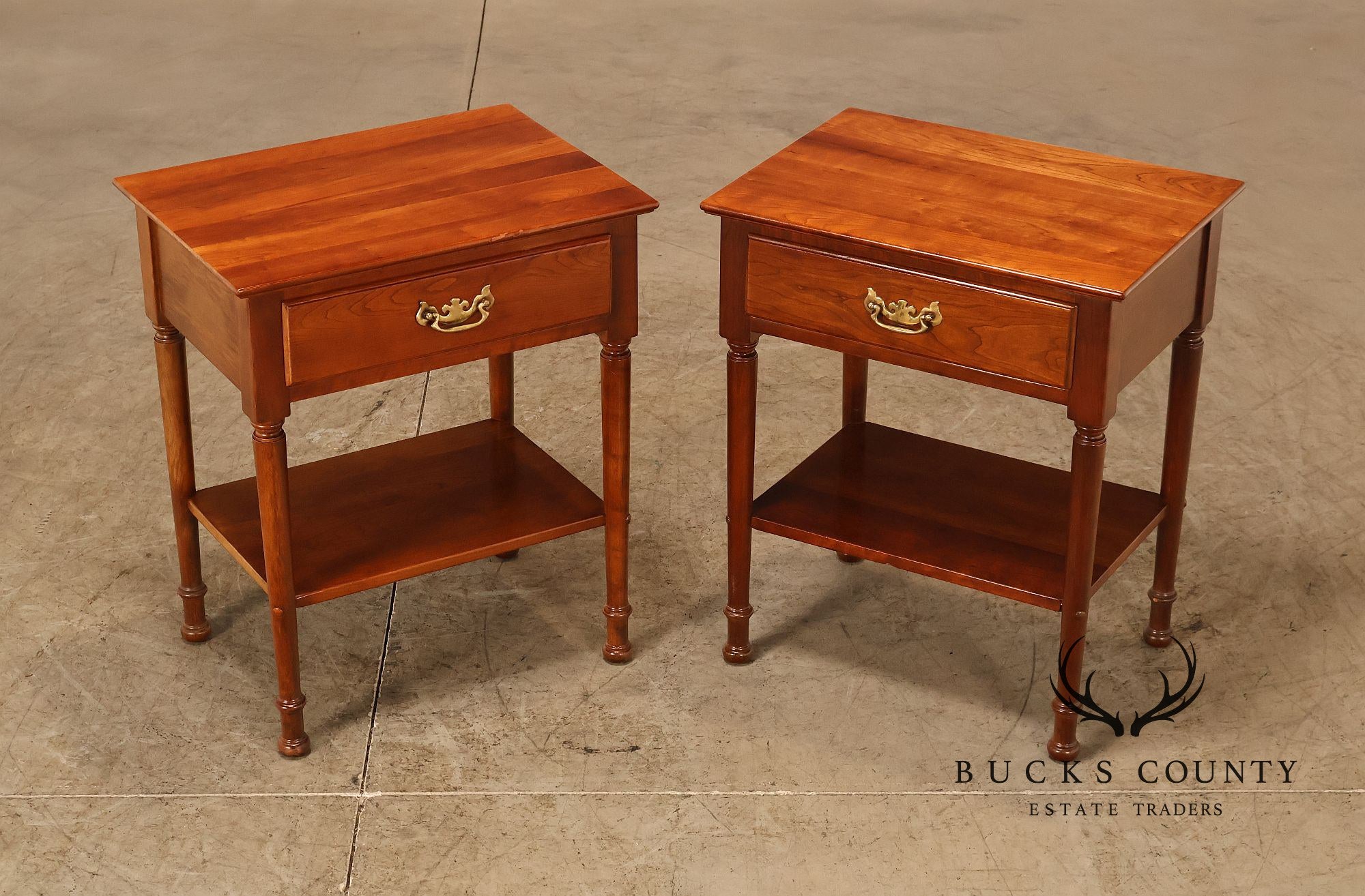Stickley Cherry Valley Pair Of One Drawer Night Stands