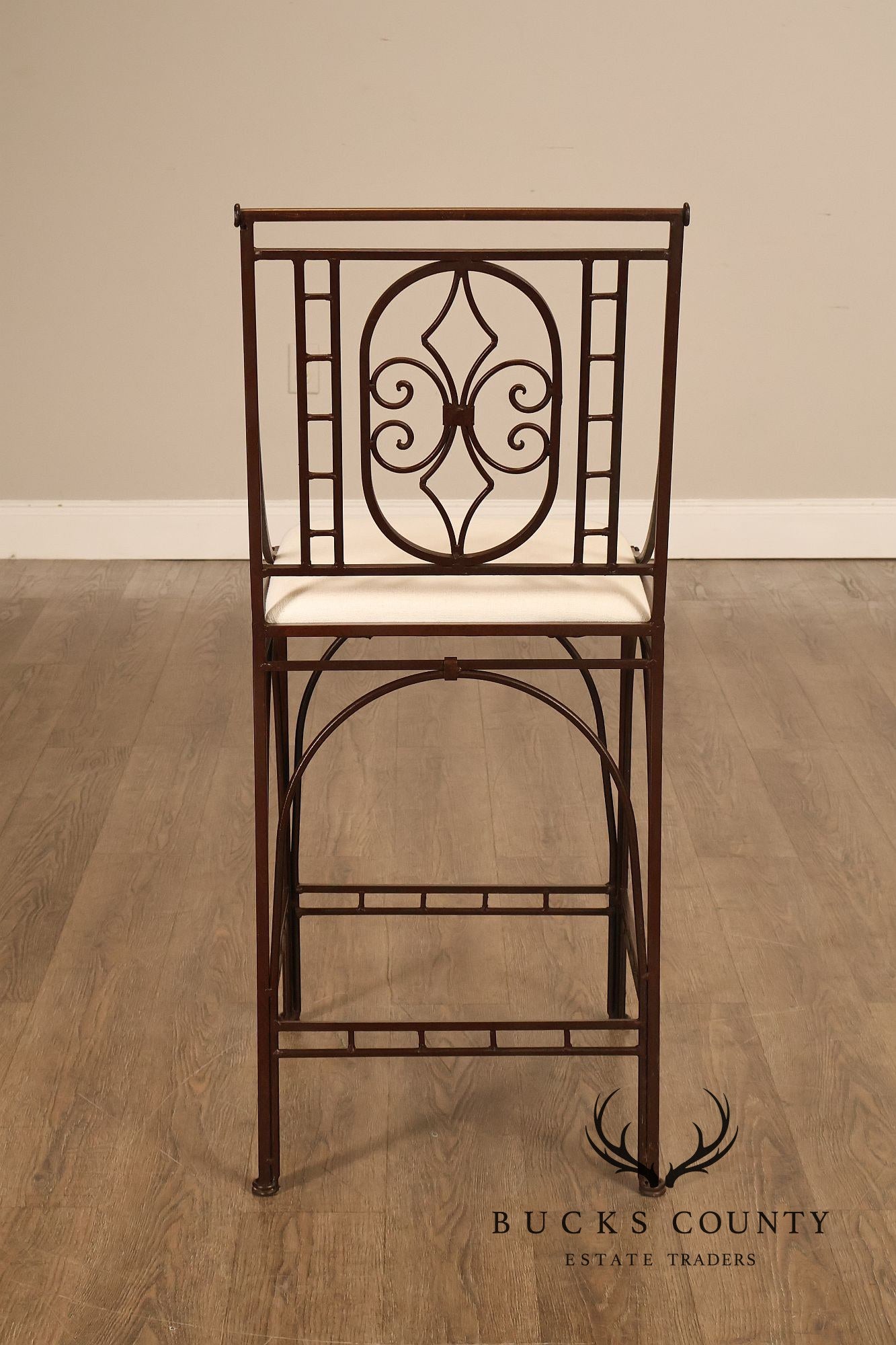 French Art Deco Style Set of Four Counter Stools