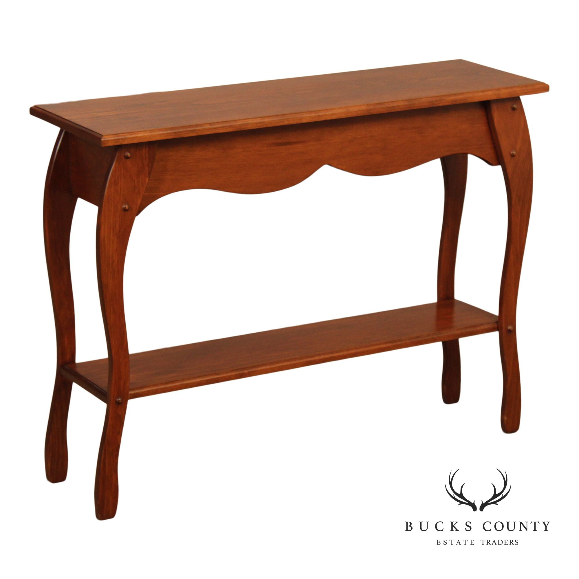 Farmhouse Style Narrow Two-Tier Console Table