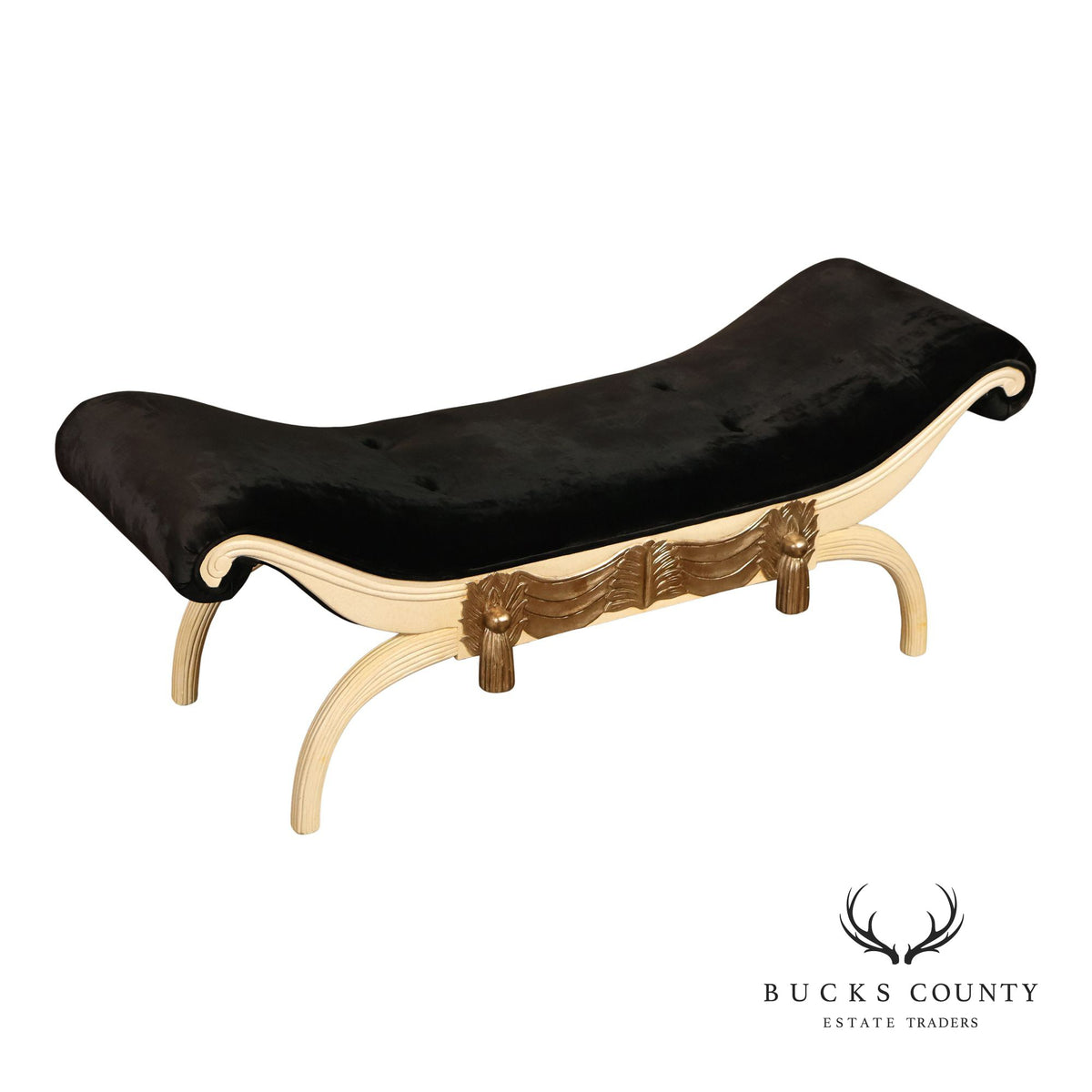 Italian Regency Style Partial Gilt Chaise Bench