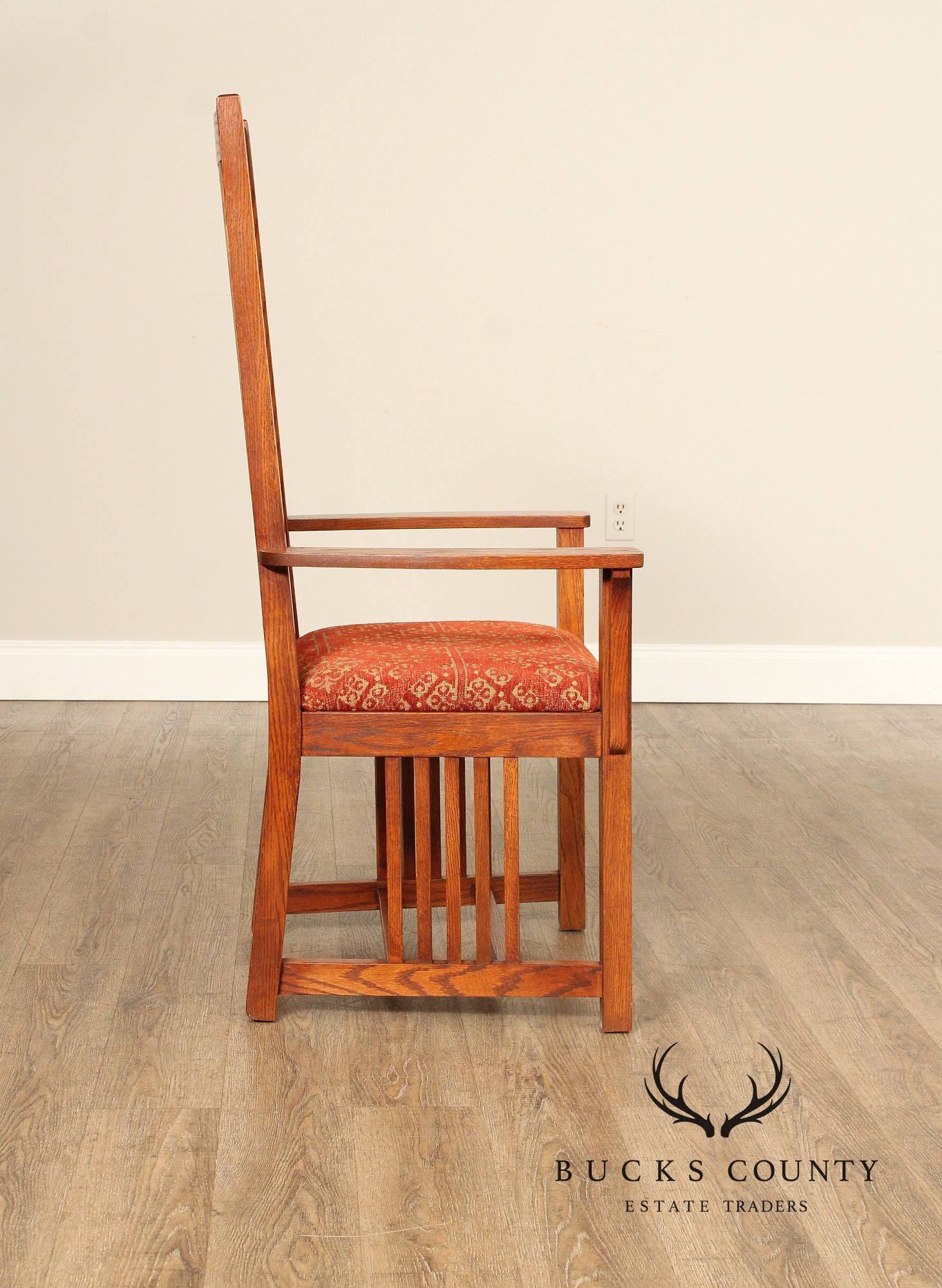 The Michaels Company Mission Style Set Of Six Oak Spindle Dining Chairs