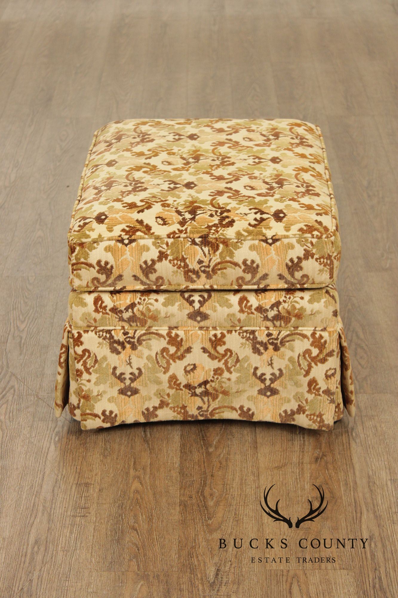 Sherrill Furniture Pair of Swivel Rocking Armchairs & Ottoman