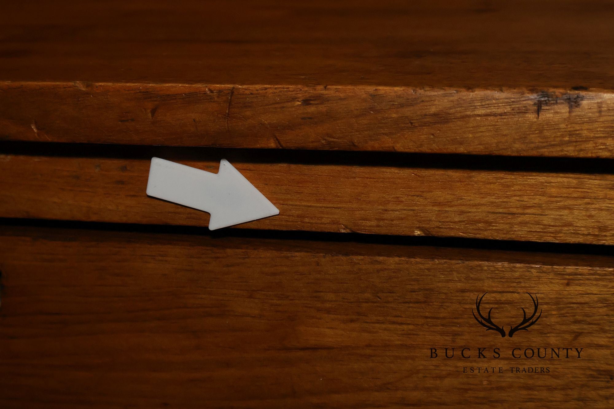 Antique Primitive Country Pine Three-Drawer Chest