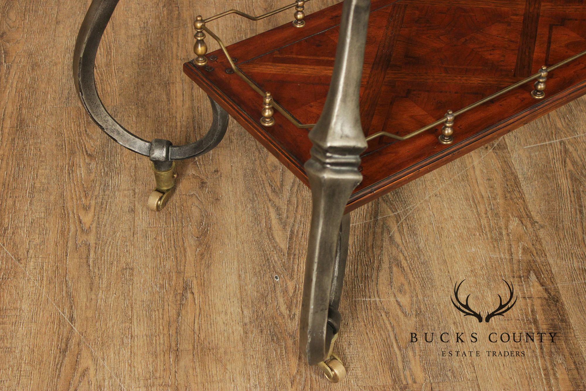 Artistica Italian Style Two-Tier Rolling Bar Cart