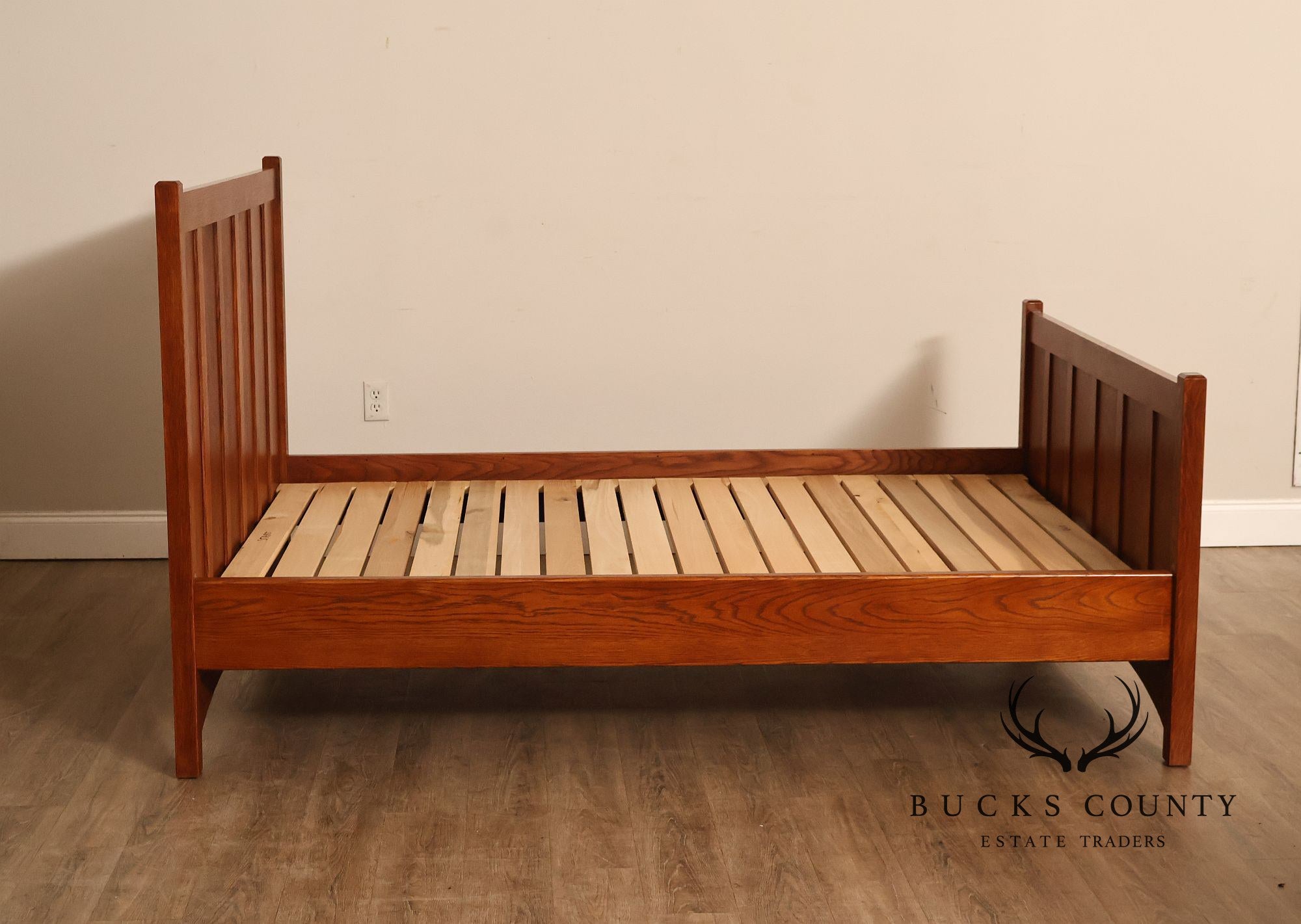 Custom Mission Oak Full Oak Bed