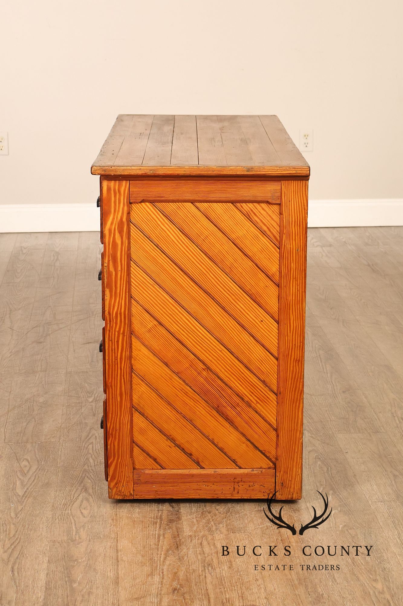 County Style Antique Industrial Baker’s Cabinet