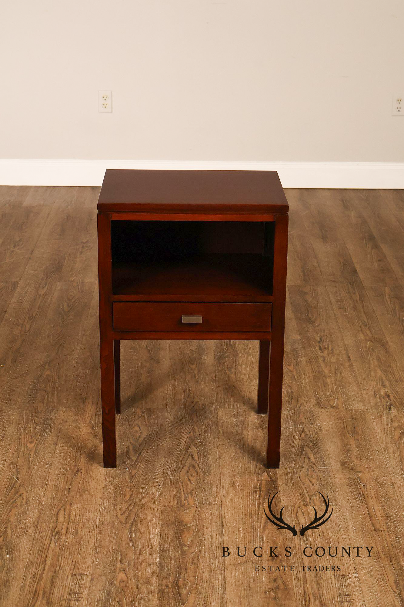 Stickley Metropolitan Collection Pair Of Cherry One-Drawer Open Nightstands