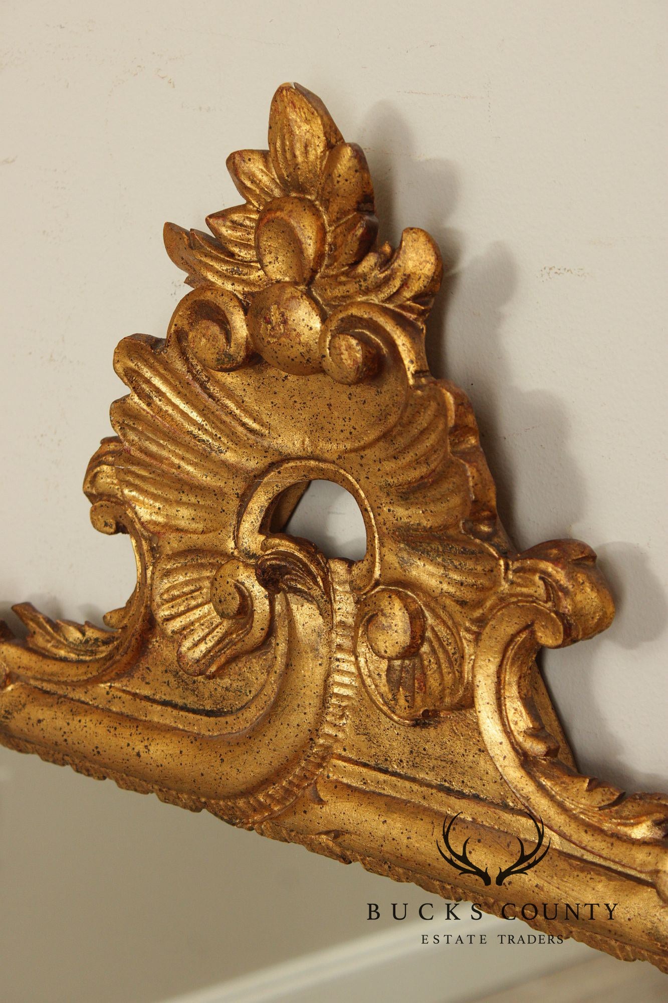 Vintage Italian Carved Giltwood Wall Mirror