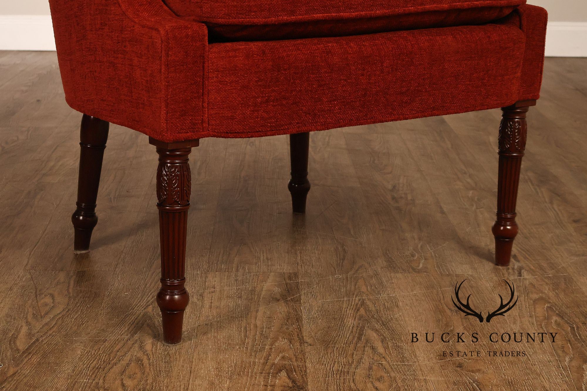 Kindel Grand Rapids Winterthur Collection Mahogany Wing Chair