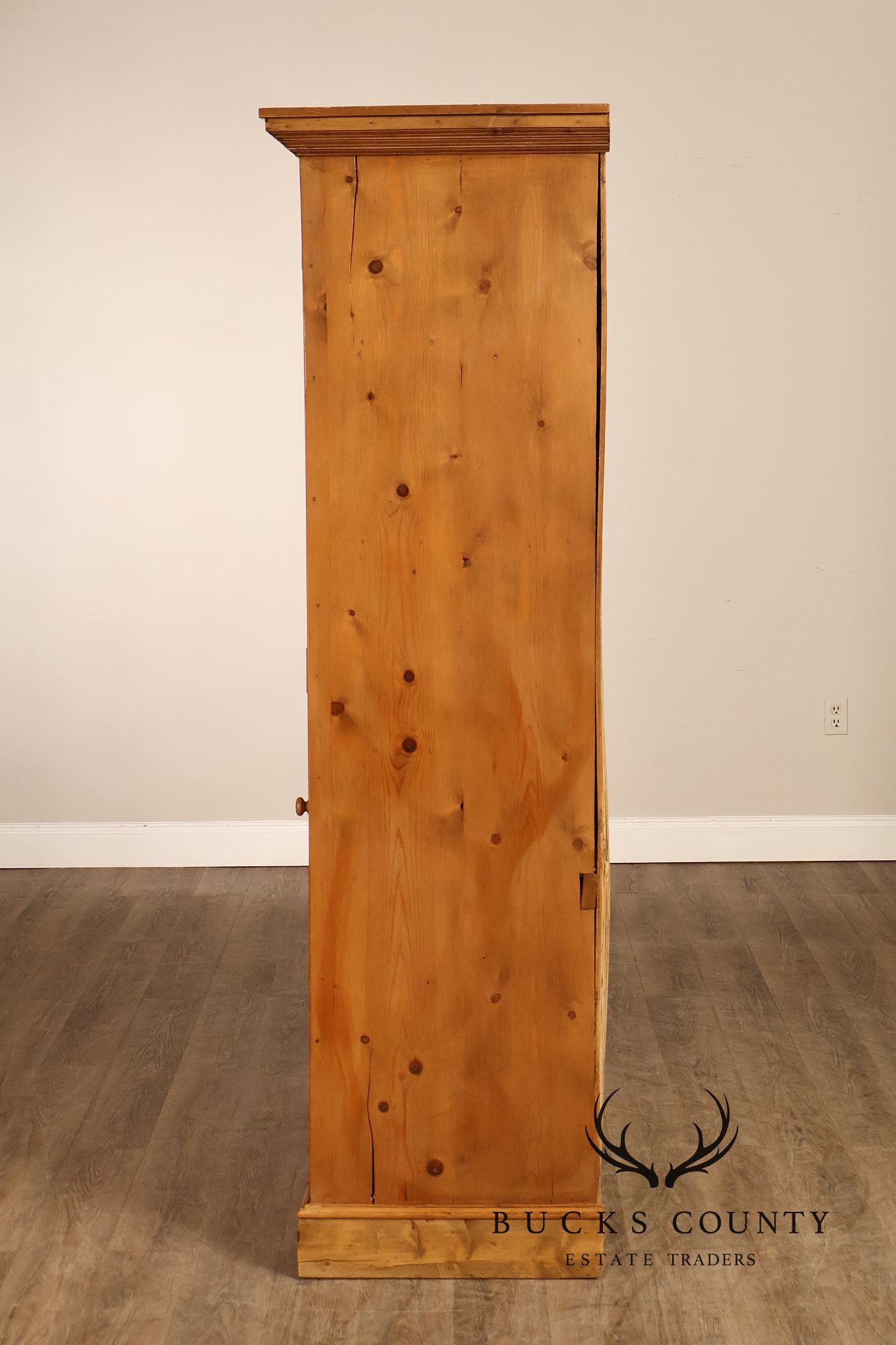 Pine Country Style Armoire Cabinet With Drawers