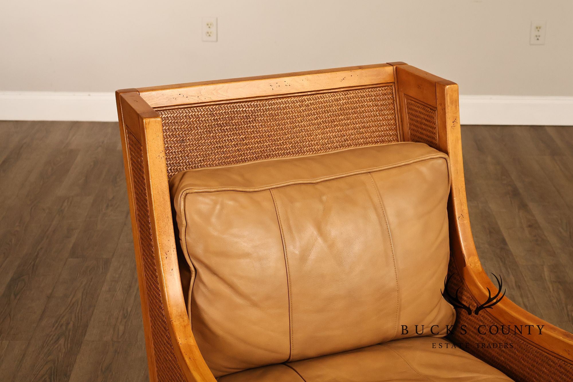 Tommy Bahama Pair of Caned Armchairs
