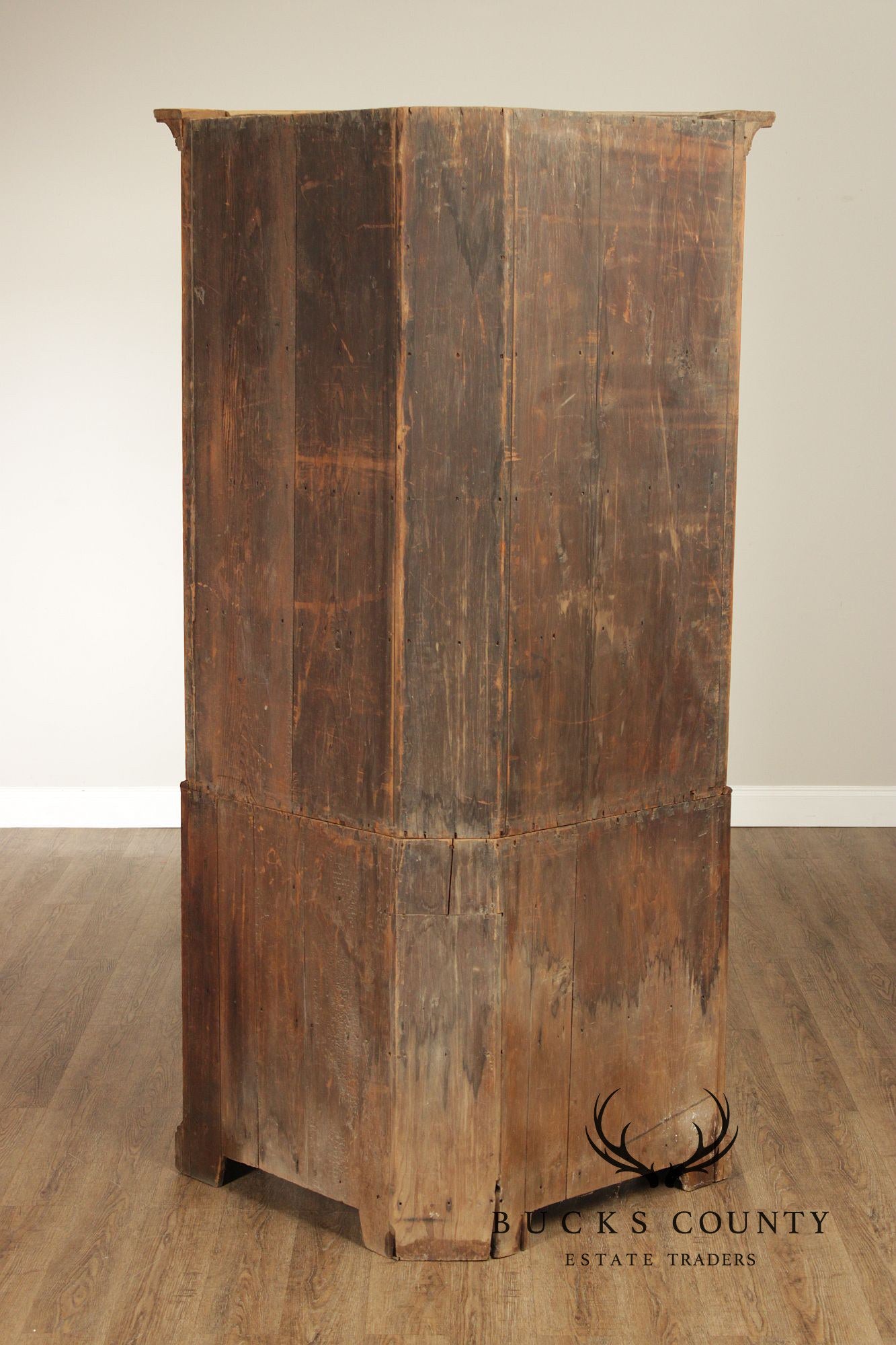 Antique Softwood Corner Cupboard