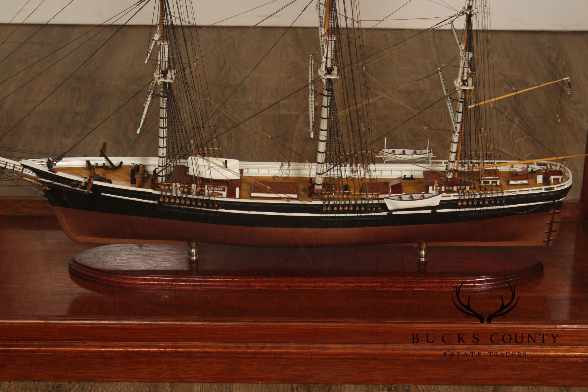 Model Ship 'Sovereign of the Seas' In Display Case