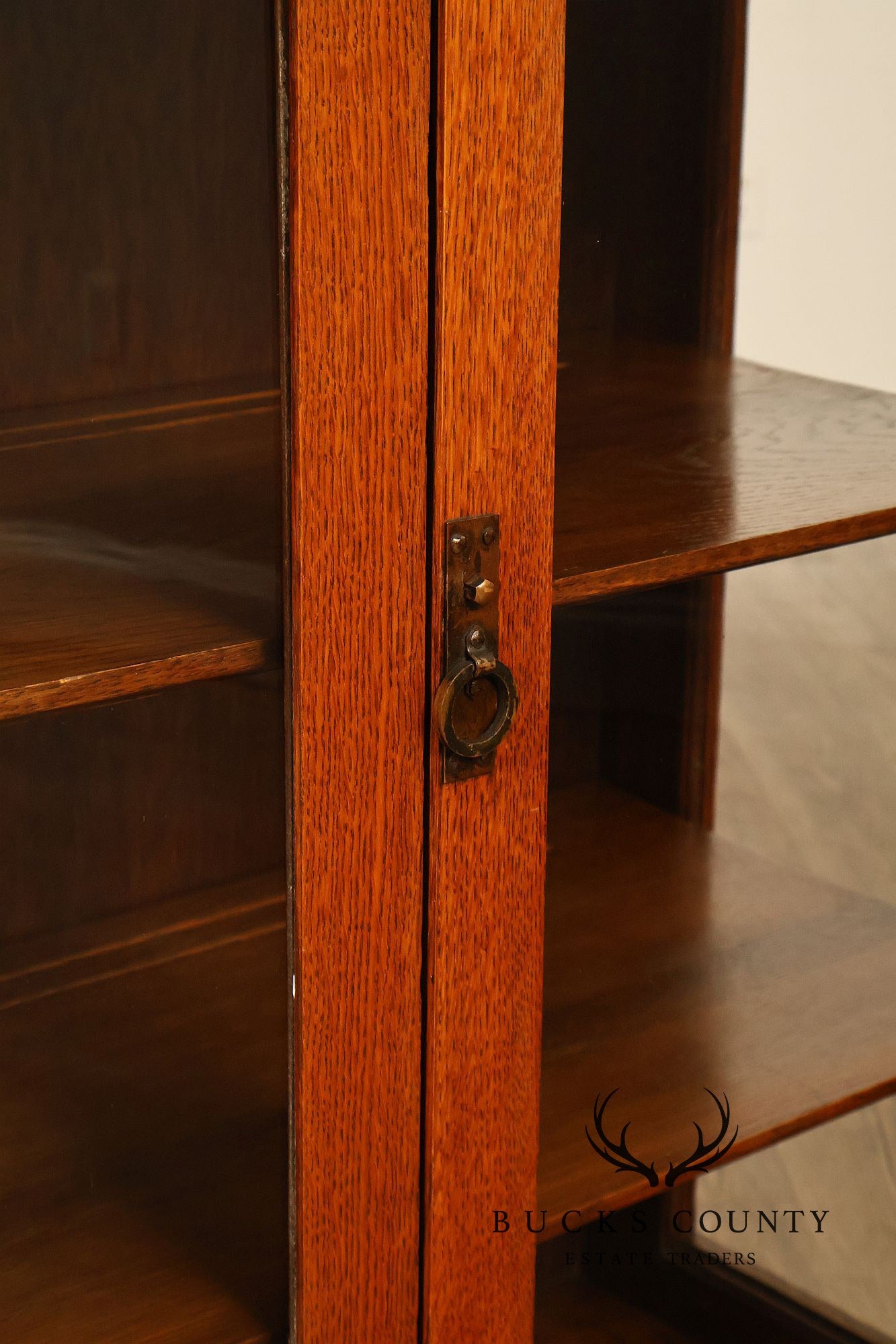 Antique Limbert Arts & Crafts Oak China Cabinet