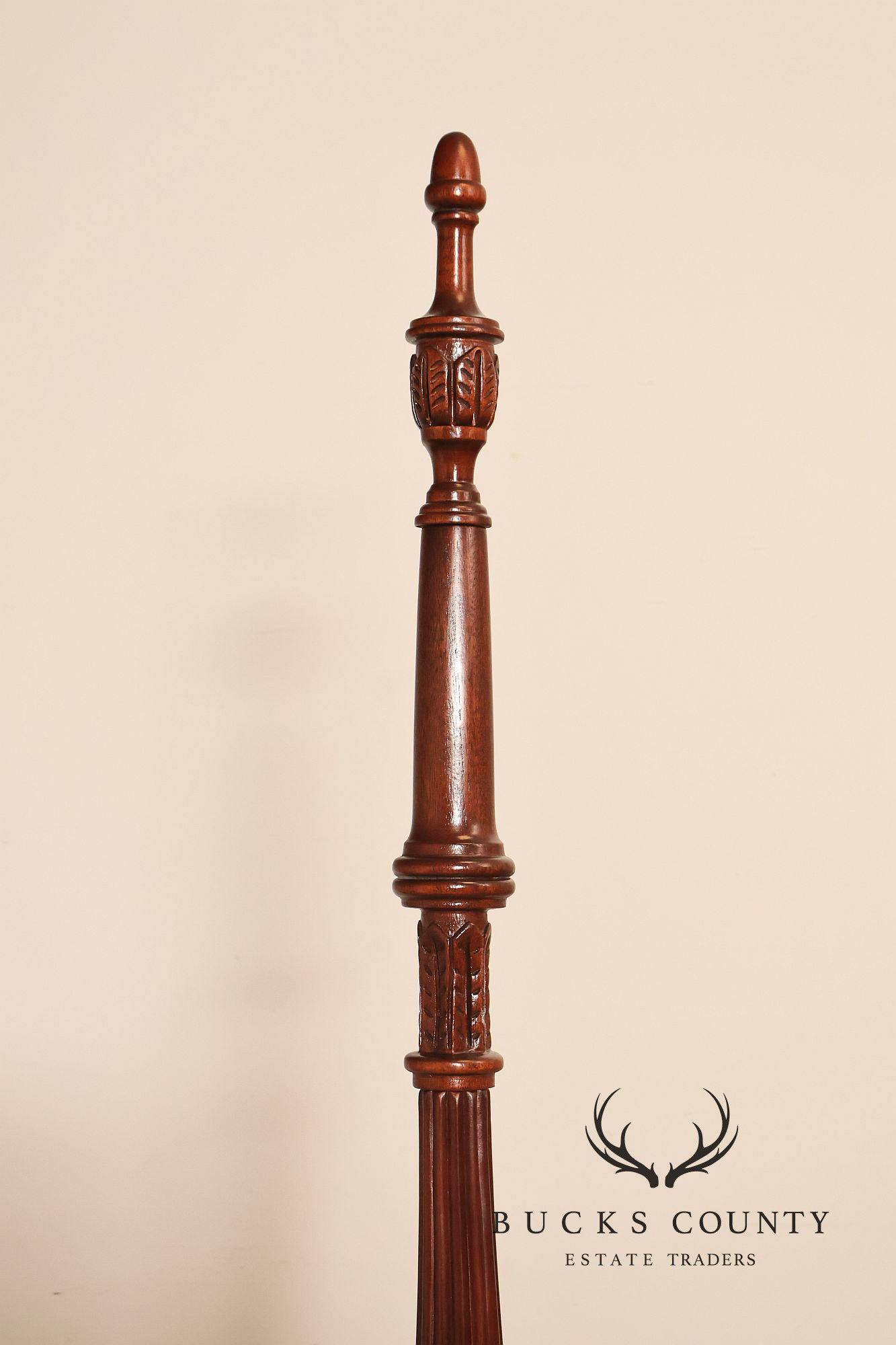 Craftique Mebane Rice Traditional Mahogany King Four Poster Bed