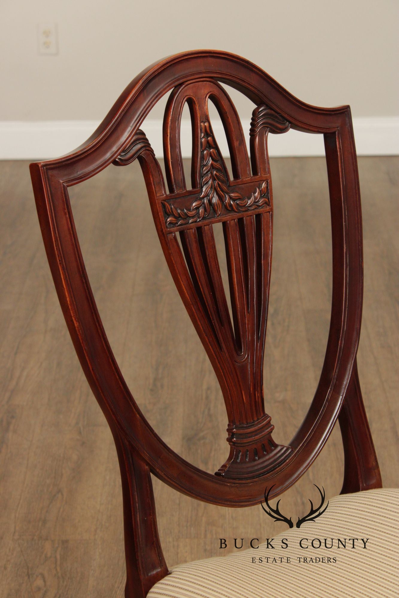 Baker Hepplewhite Style Set of Eight Mahogany Dining Chairs