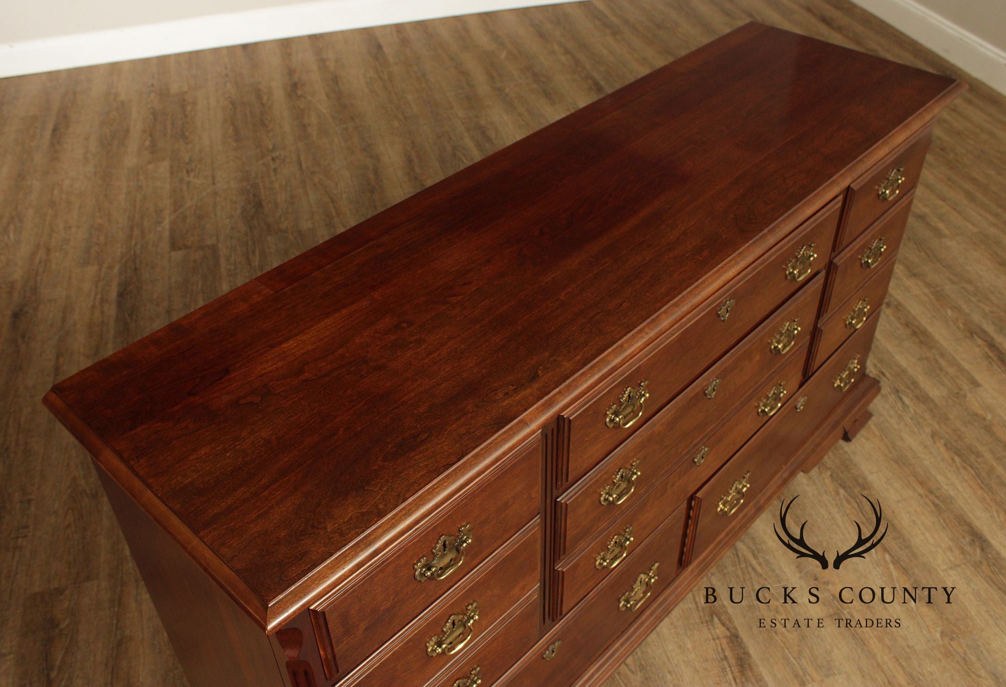 Pennsylvania House Chippendale Style Cherry Triple Dresser
