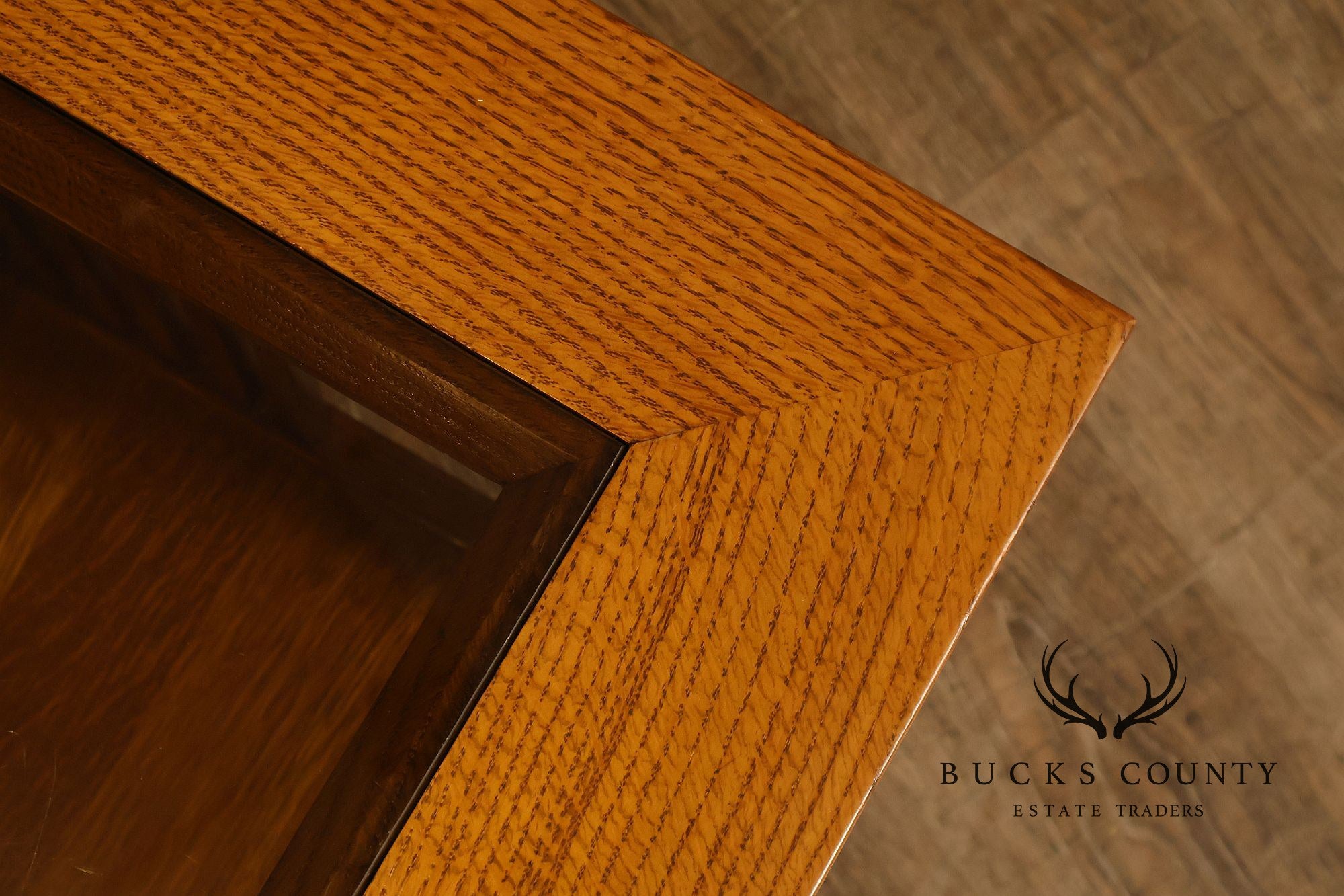 Stickley Mission Collection Glass Top Oak Cocktail Table