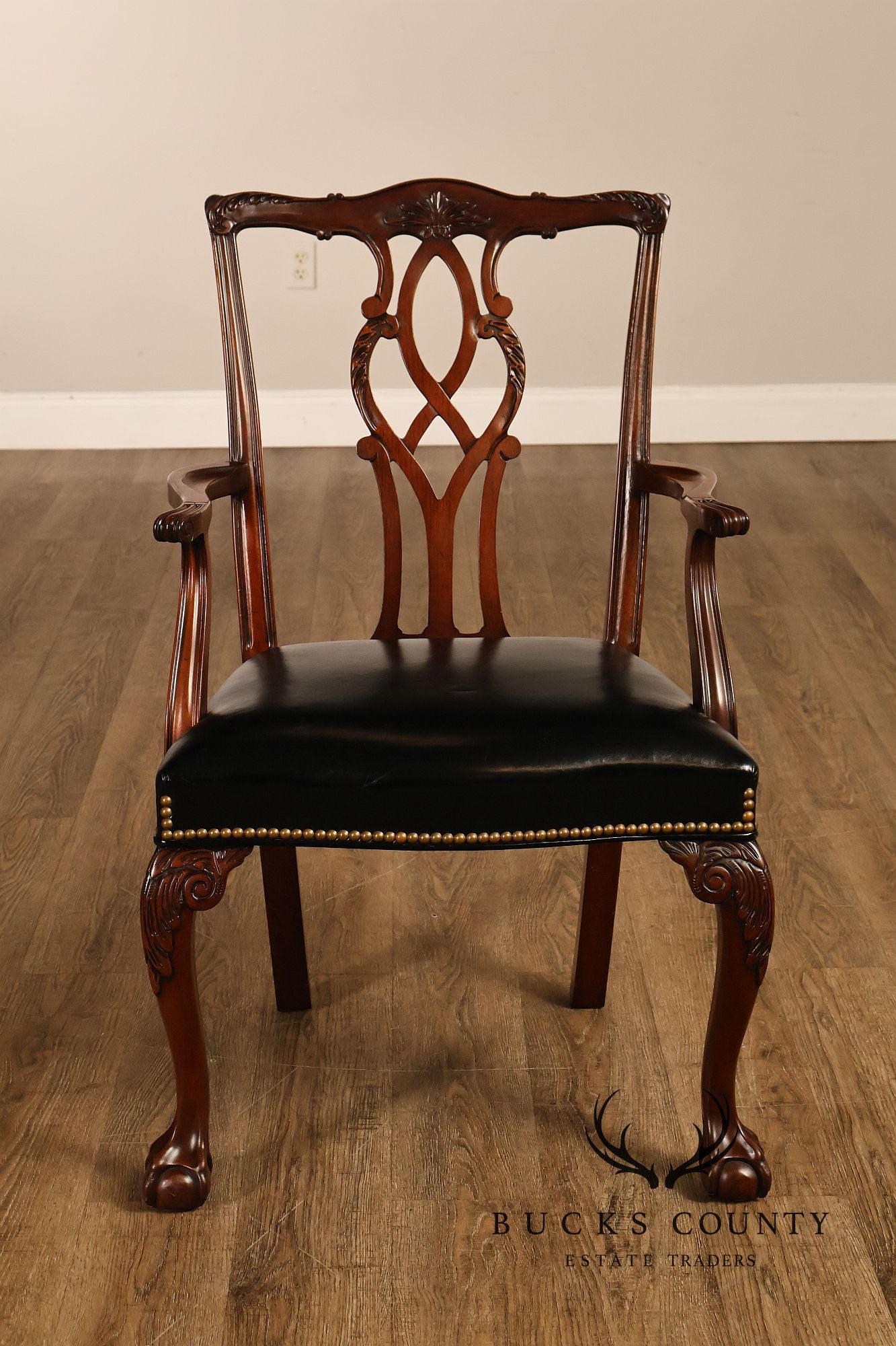 Kindel Chippendale Style Set of Six Mahogany Dining Chairs