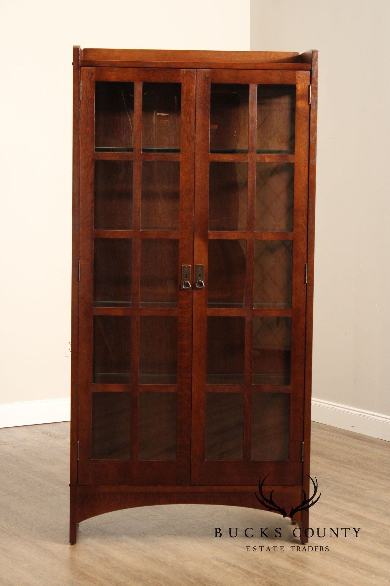 Stickley Mission Collection Oak Display Cabinet