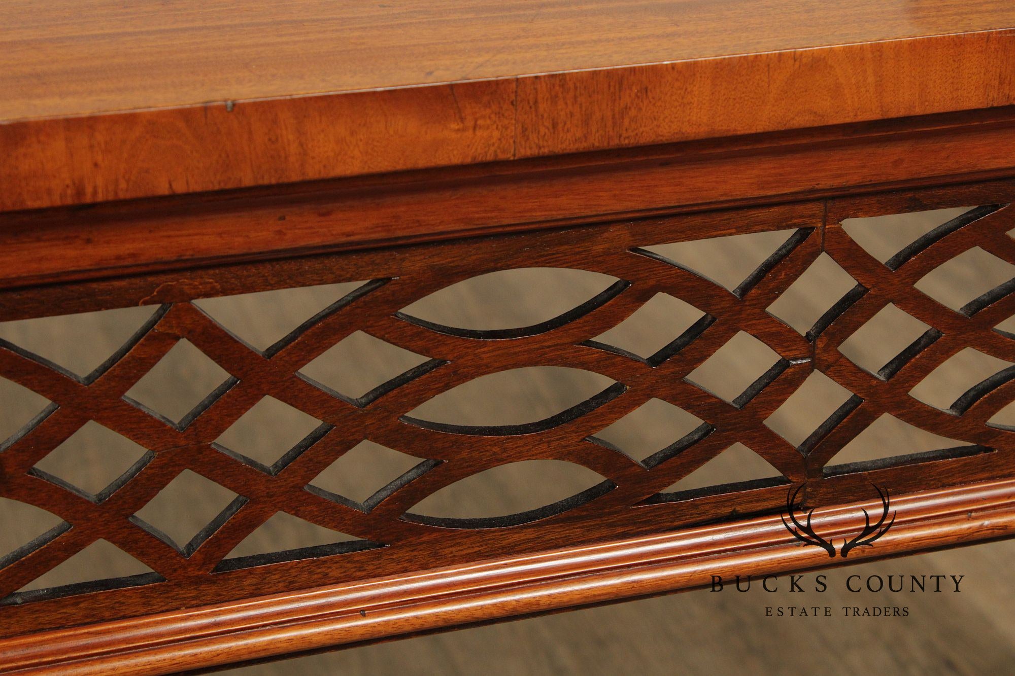 Antique Irish Chippendale Carved Mahogany Console Table