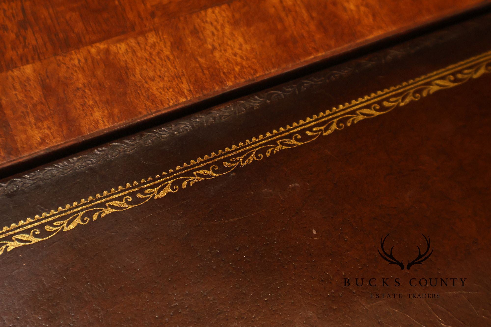 Lloyd Buxton Leather Top Four Drawer Gaming Table With Backgammon And Chess Board