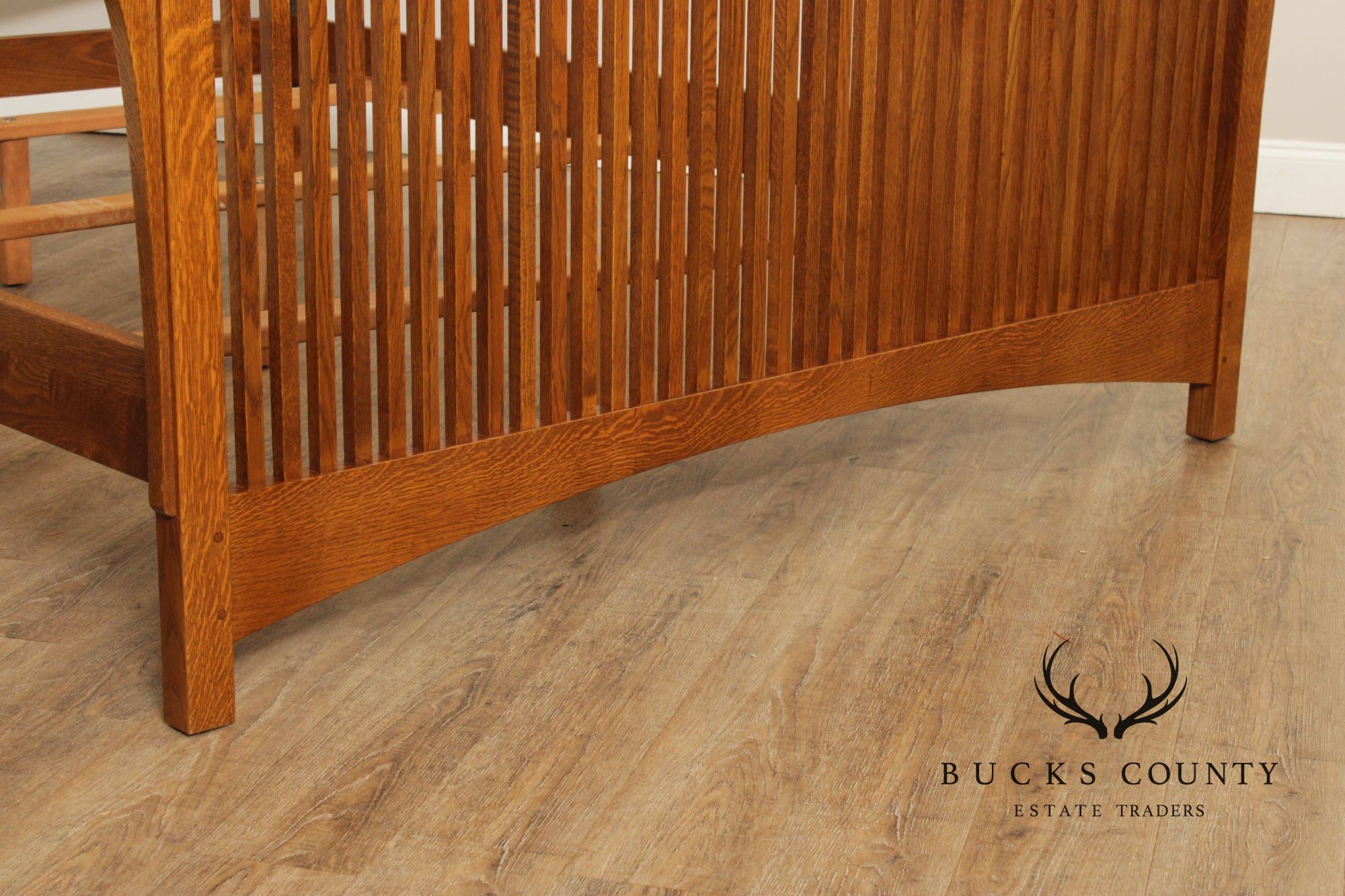 Stickley Mission Collection Oak Spindle Queen Bed