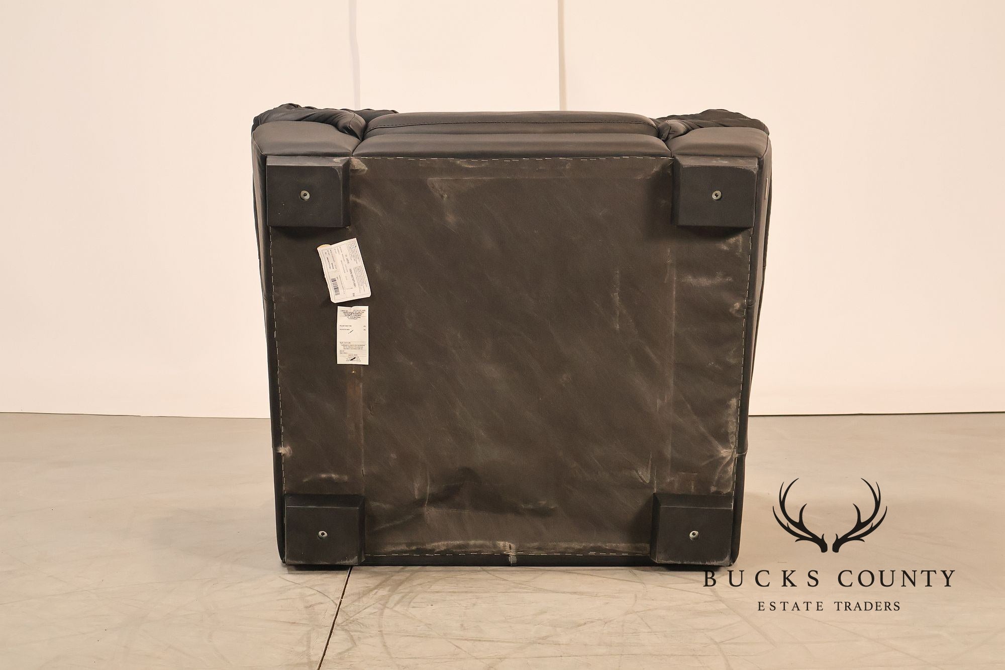 Italsofa Contemporary Black Leather Club Chair