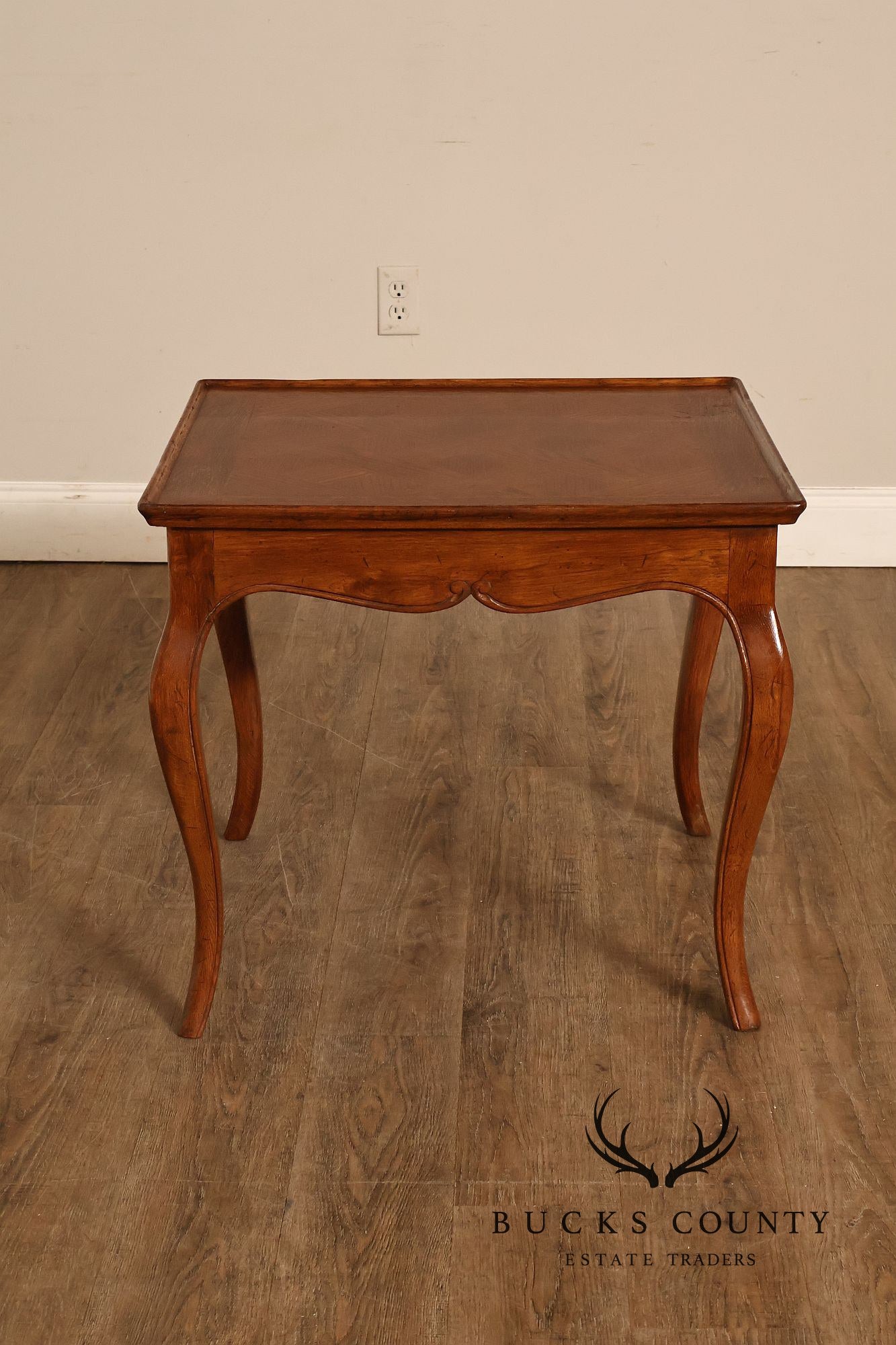 Italian Louis XV Style Oak Parquetry Side Table