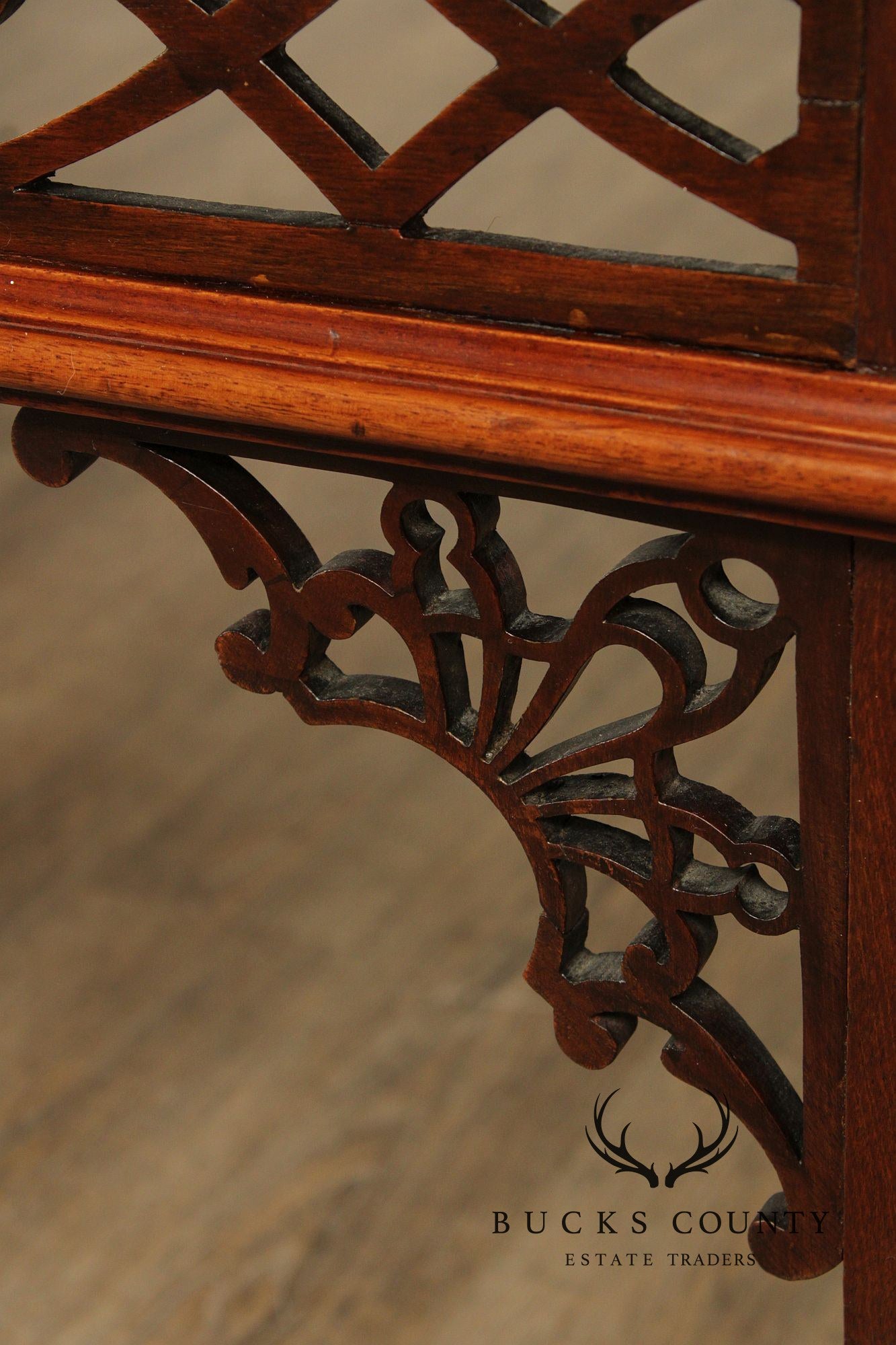Antique Irish Chippendale Carved Mahogany Console Table