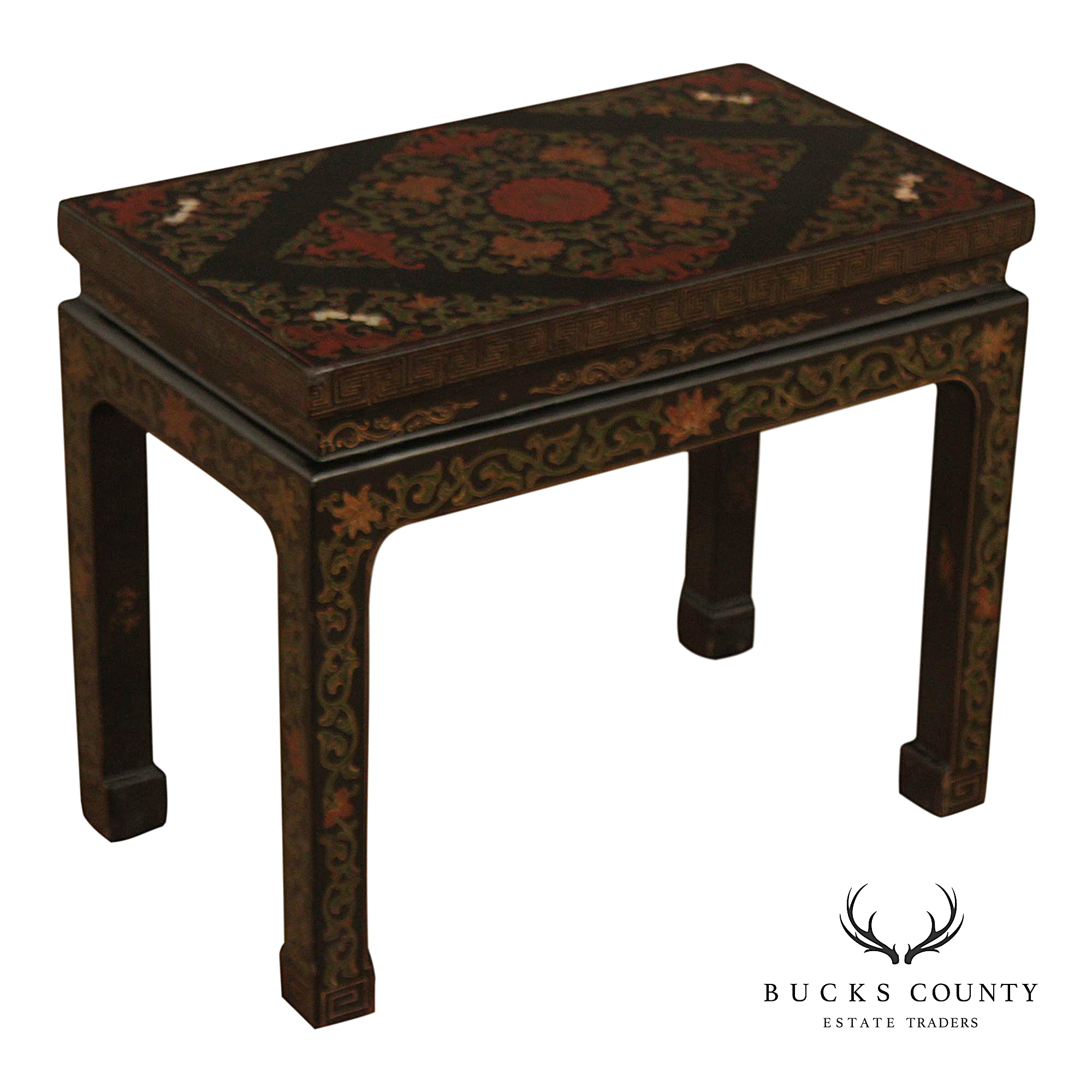Vintage Asian Lacquered Coffee or Side Table