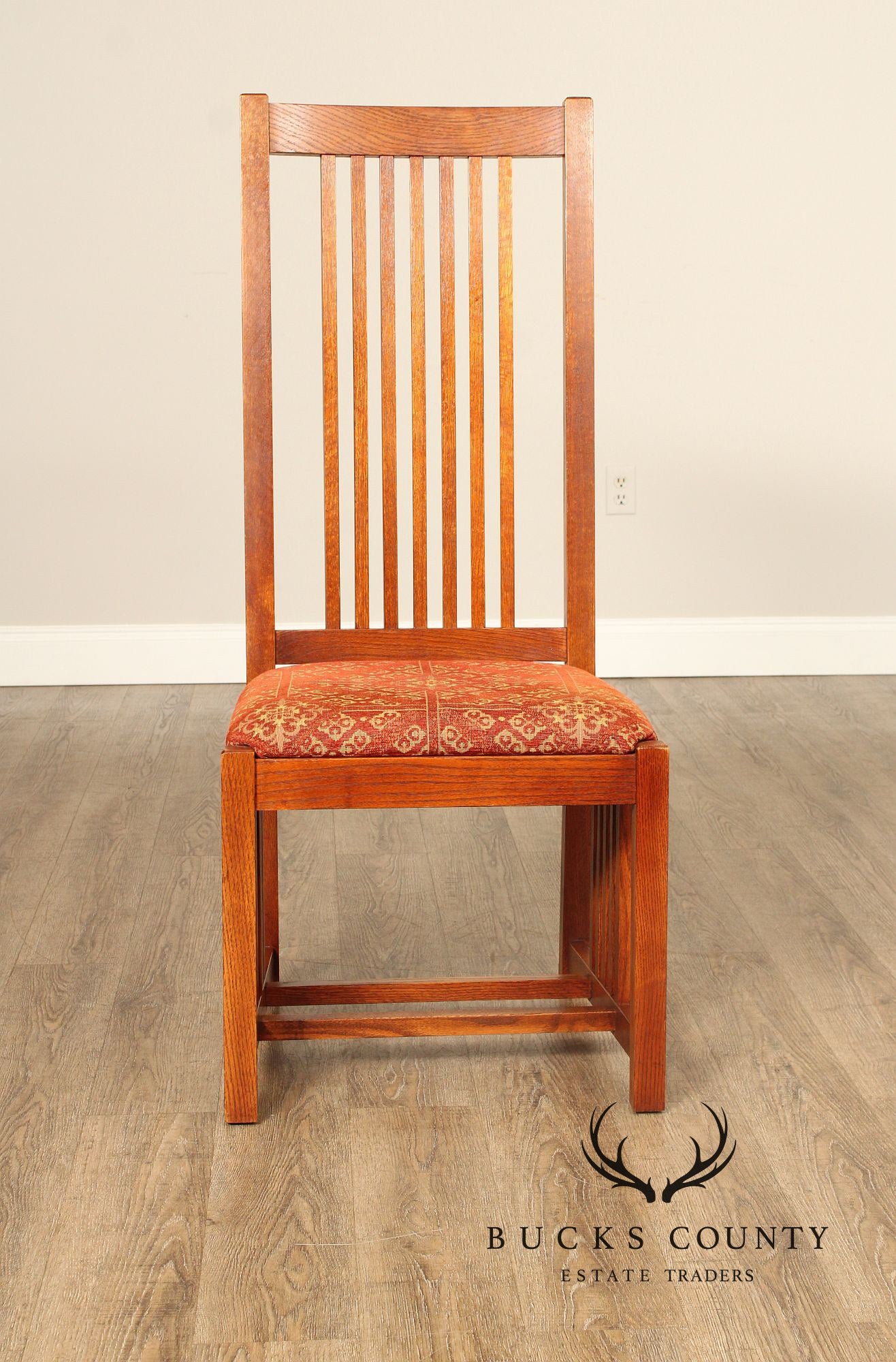 The Michaels Company Mission Style Set Of Six Oak Spindle Dining Chairs