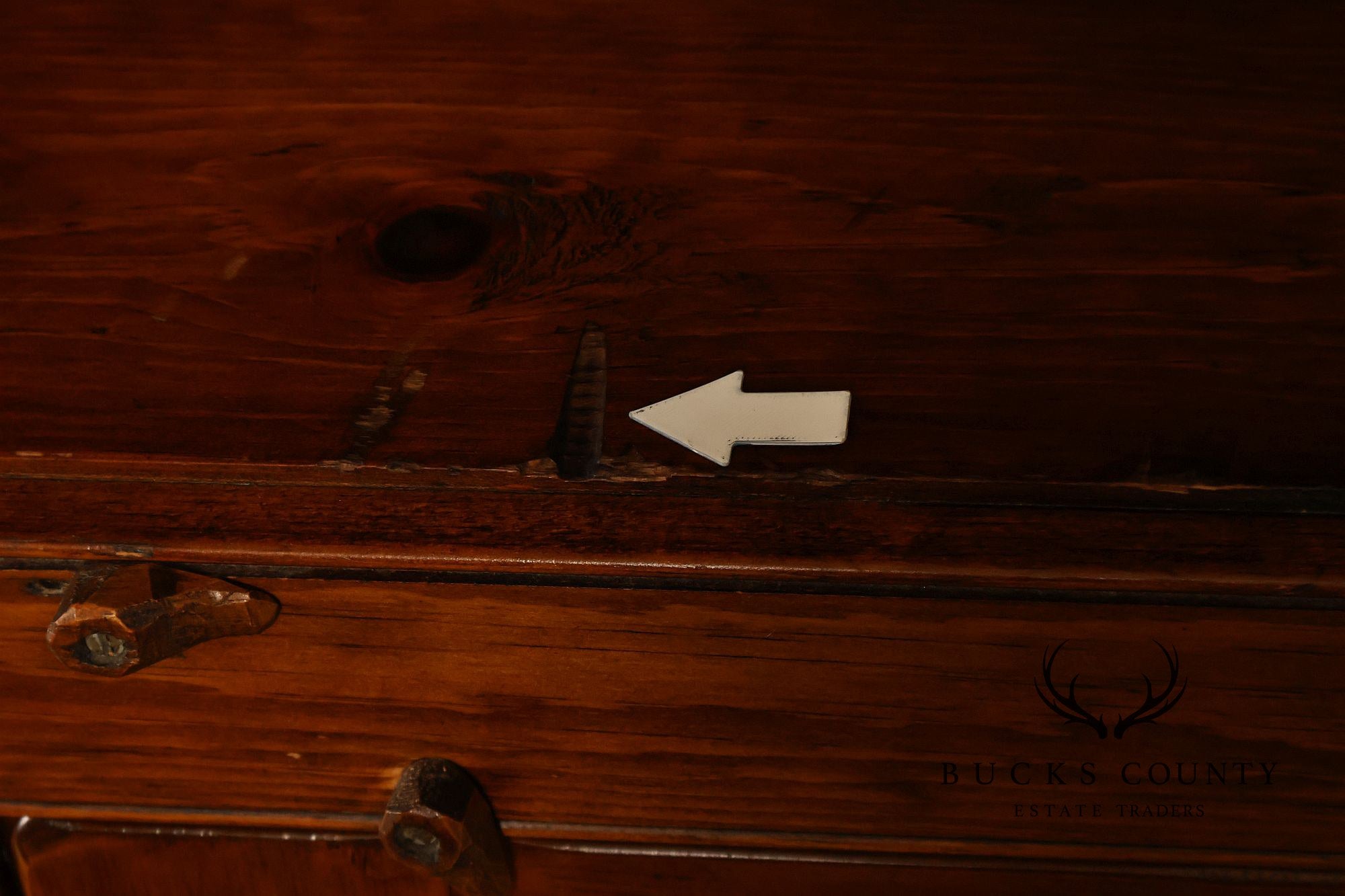 Vintage Rustic Pine Armoire Cabinet