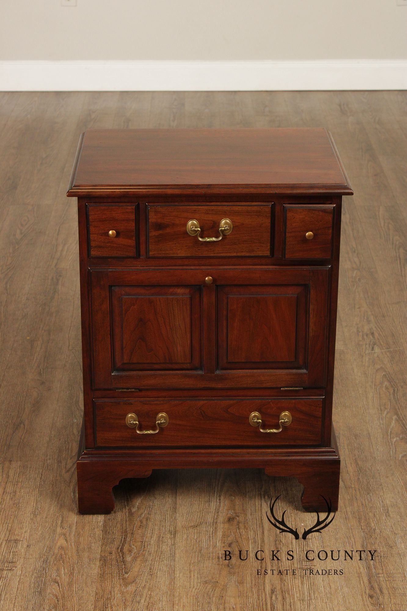 Henkel Harris Vintage Solid Cherry Pair Of Nightstands