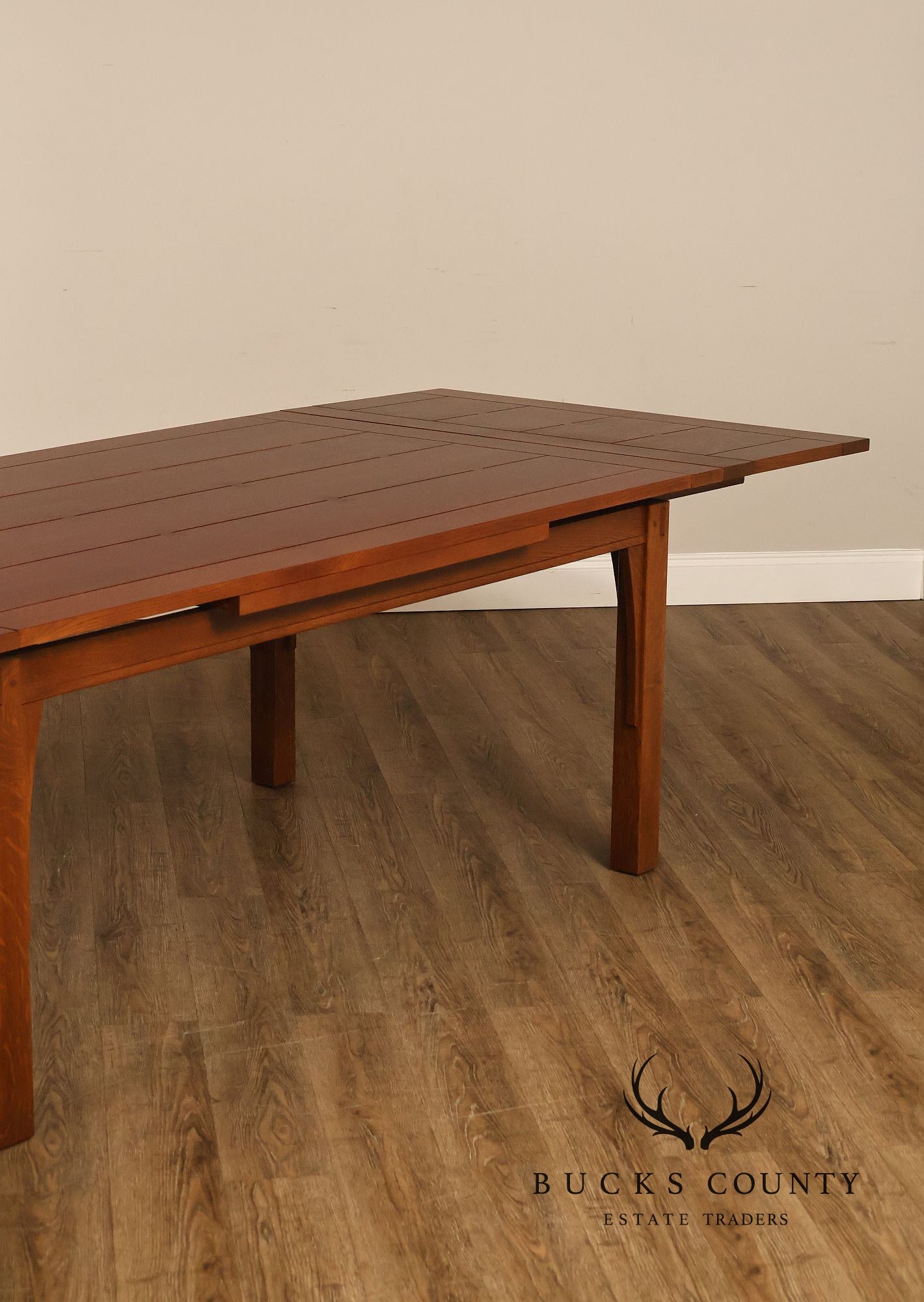 Stickley Mission Collection Oak Draw Top Extension Dining Table