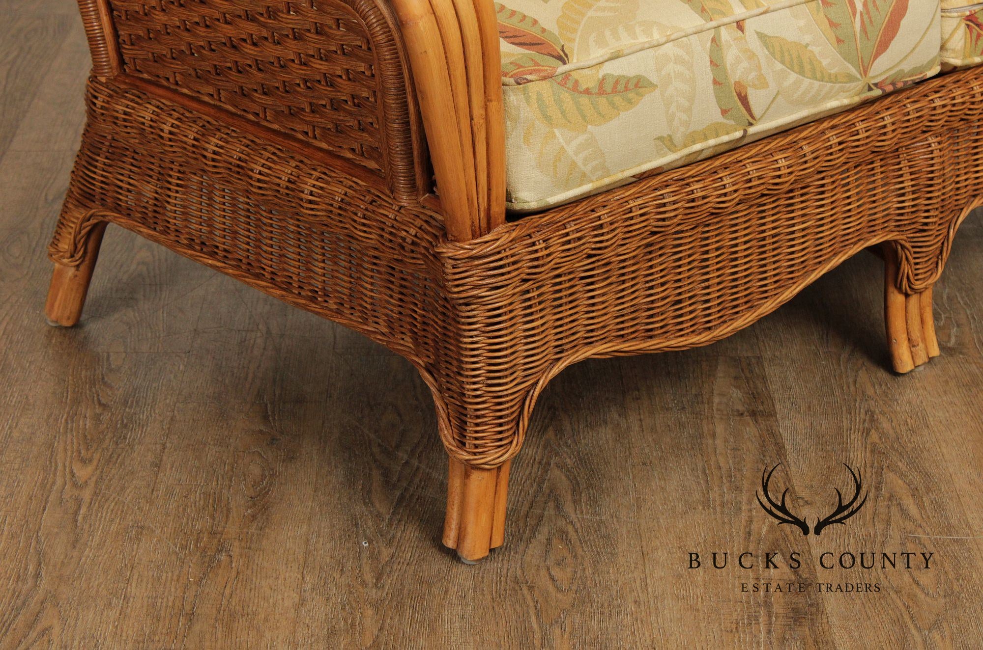 Braxton Culler Rattan and Wicker Loveseat