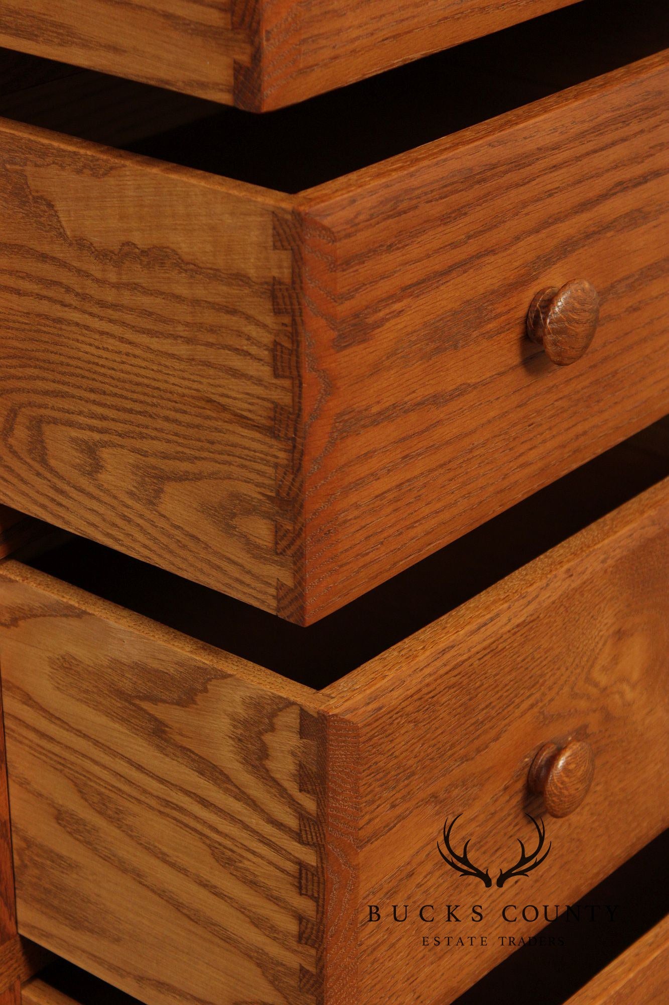 Hunt Country Furniture Oak Eight Drawer High Chest