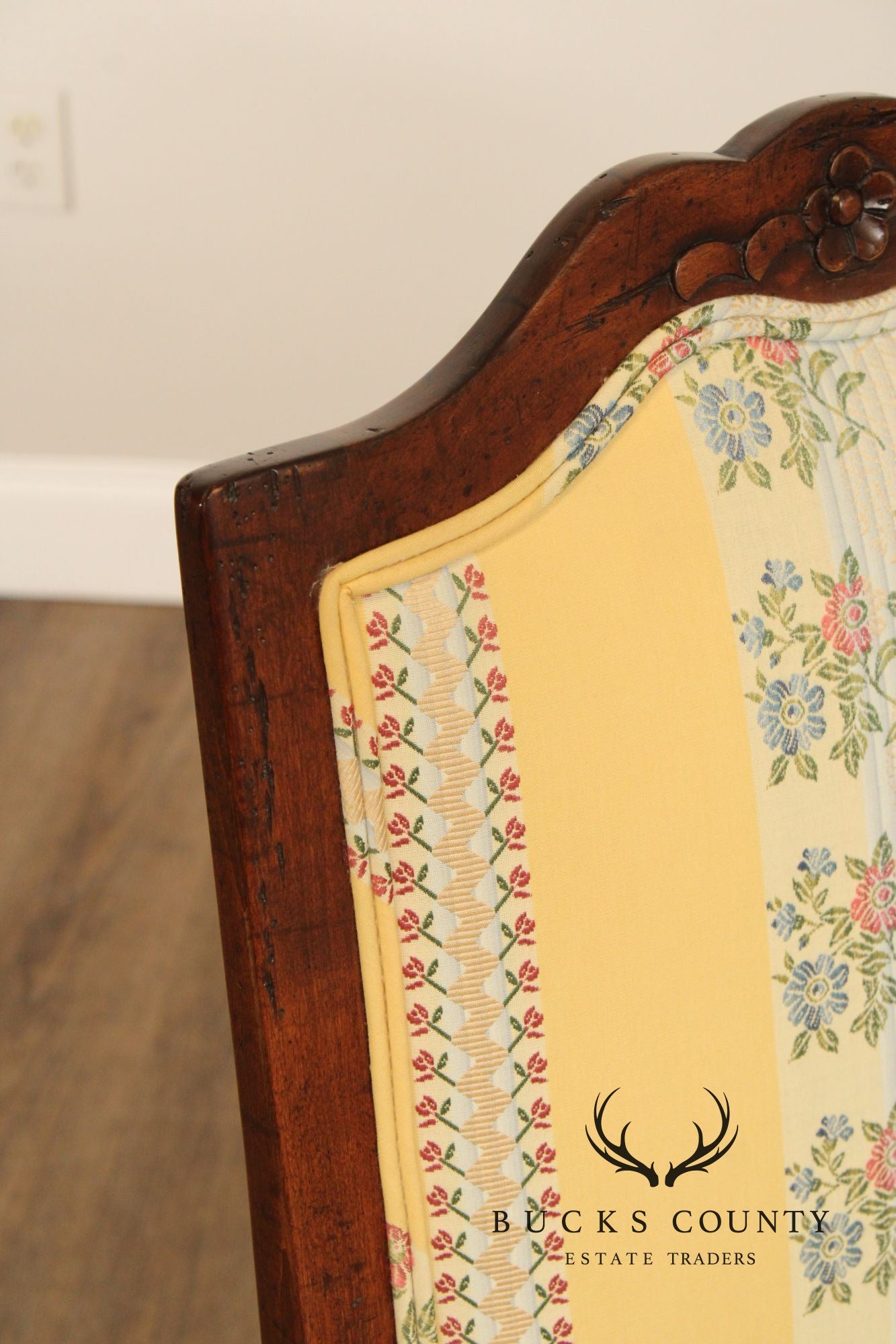 Guy Chaddock French Country Style Set Of Eight Ladder Back Dining Chairs