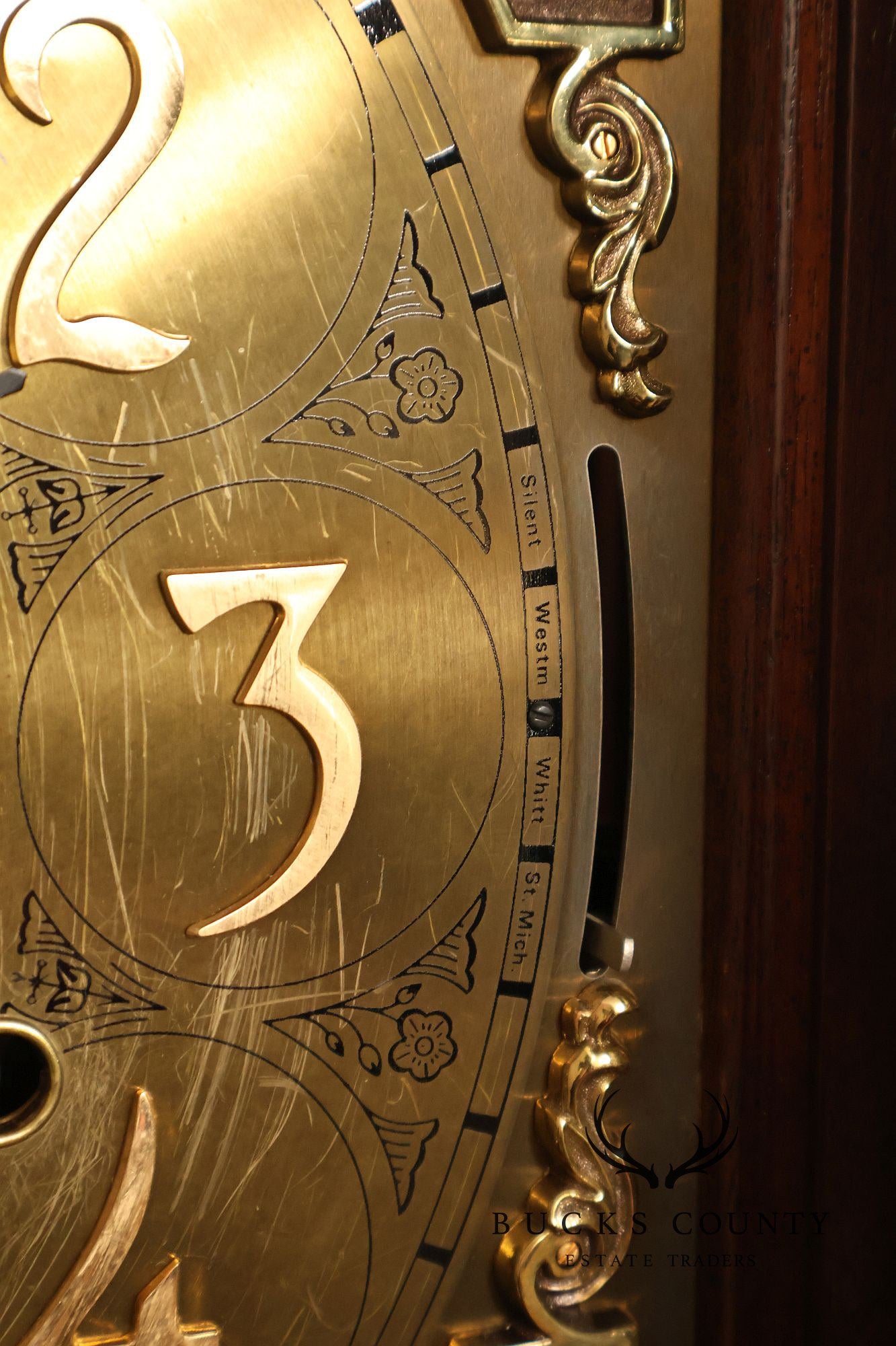 Sligh Mahogany Inlaid Grandfather Clock