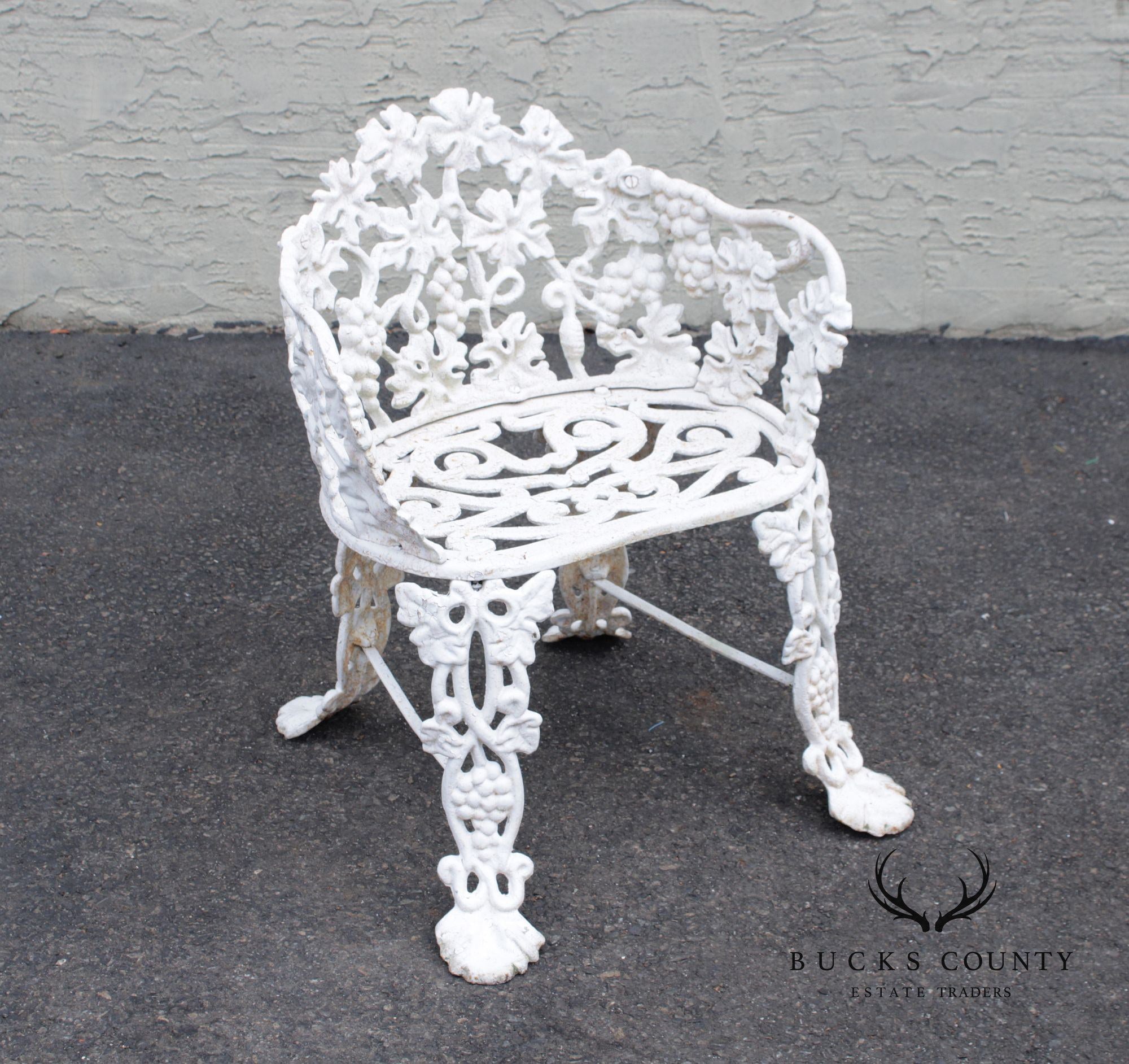 Victorian Style Three-Piece Cast Iron Garden Lounge Set