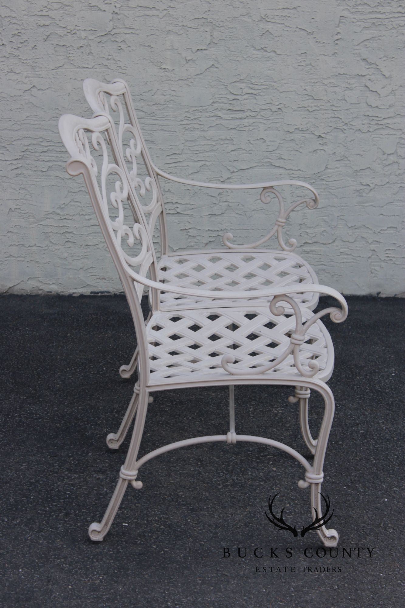 Frontgate Cast Aluminum Outdoor Garden Settee
