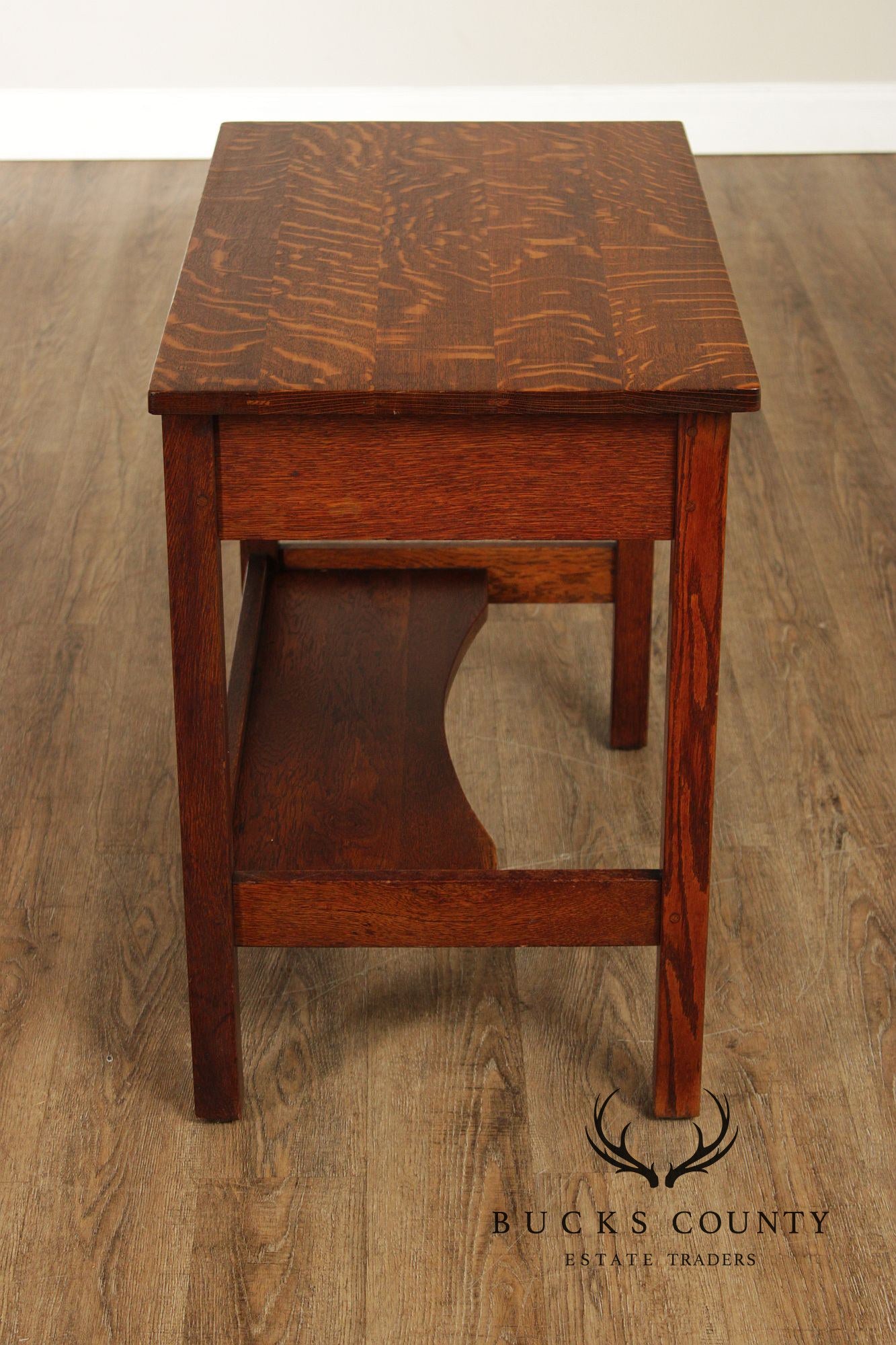 Antique L. & J.G. Stickley Mission Oak One Drawer Writing Table