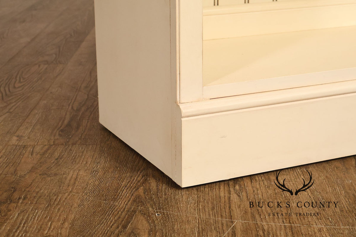 Ethan Allen Pair of Painted Open Bookcases