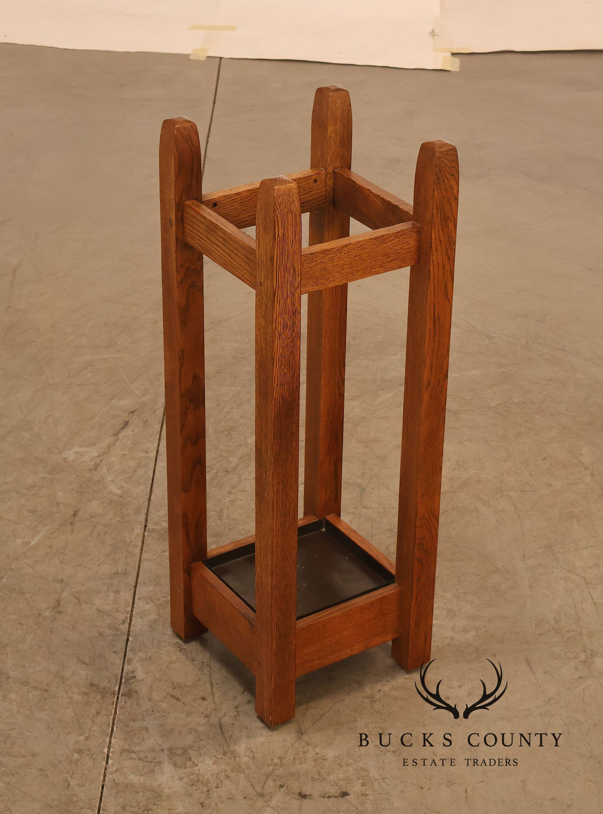 Stickley Mission Collection Oak Umbrella Stand