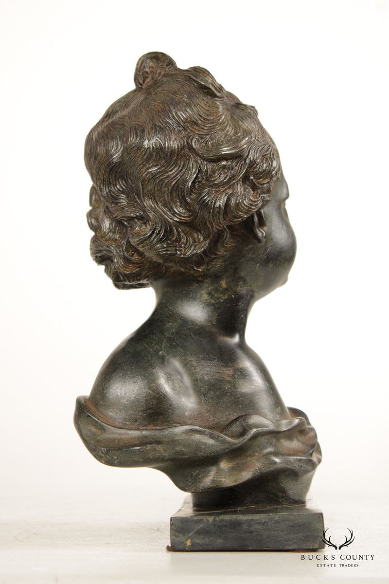 Vintage Classical Style Bronzed Bust Statue